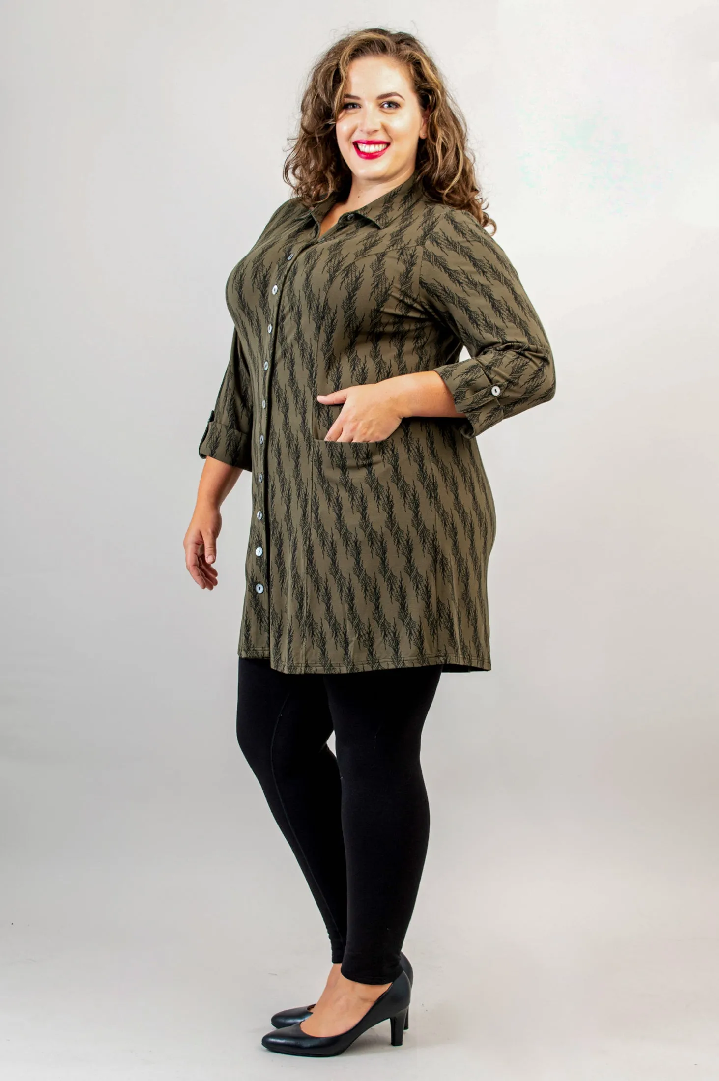 Charlie Tunic, Cedar Forest, Bamboo - Final Sale