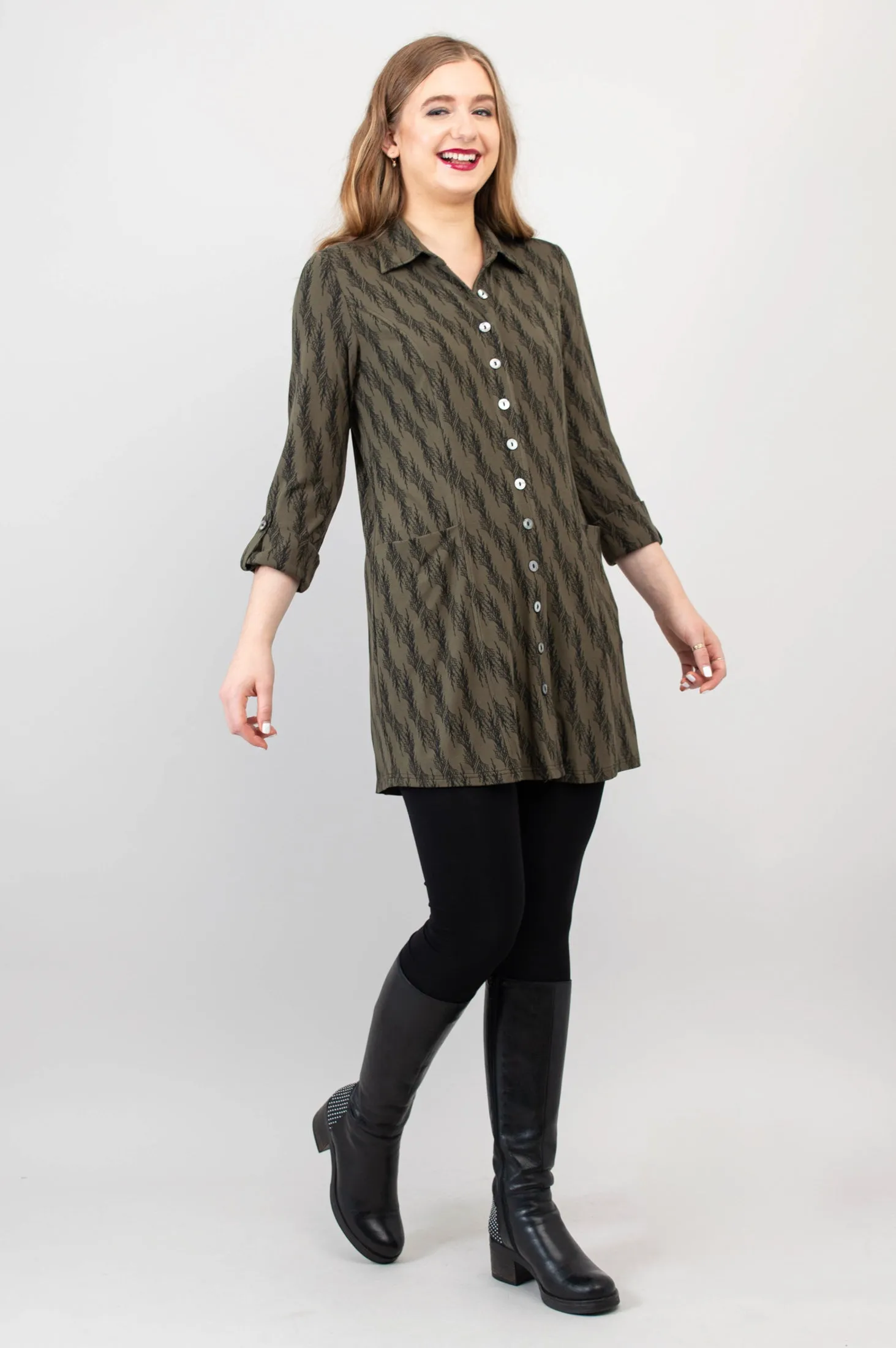 Charlie Tunic, Cedar Forest, Bamboo - Final Sale