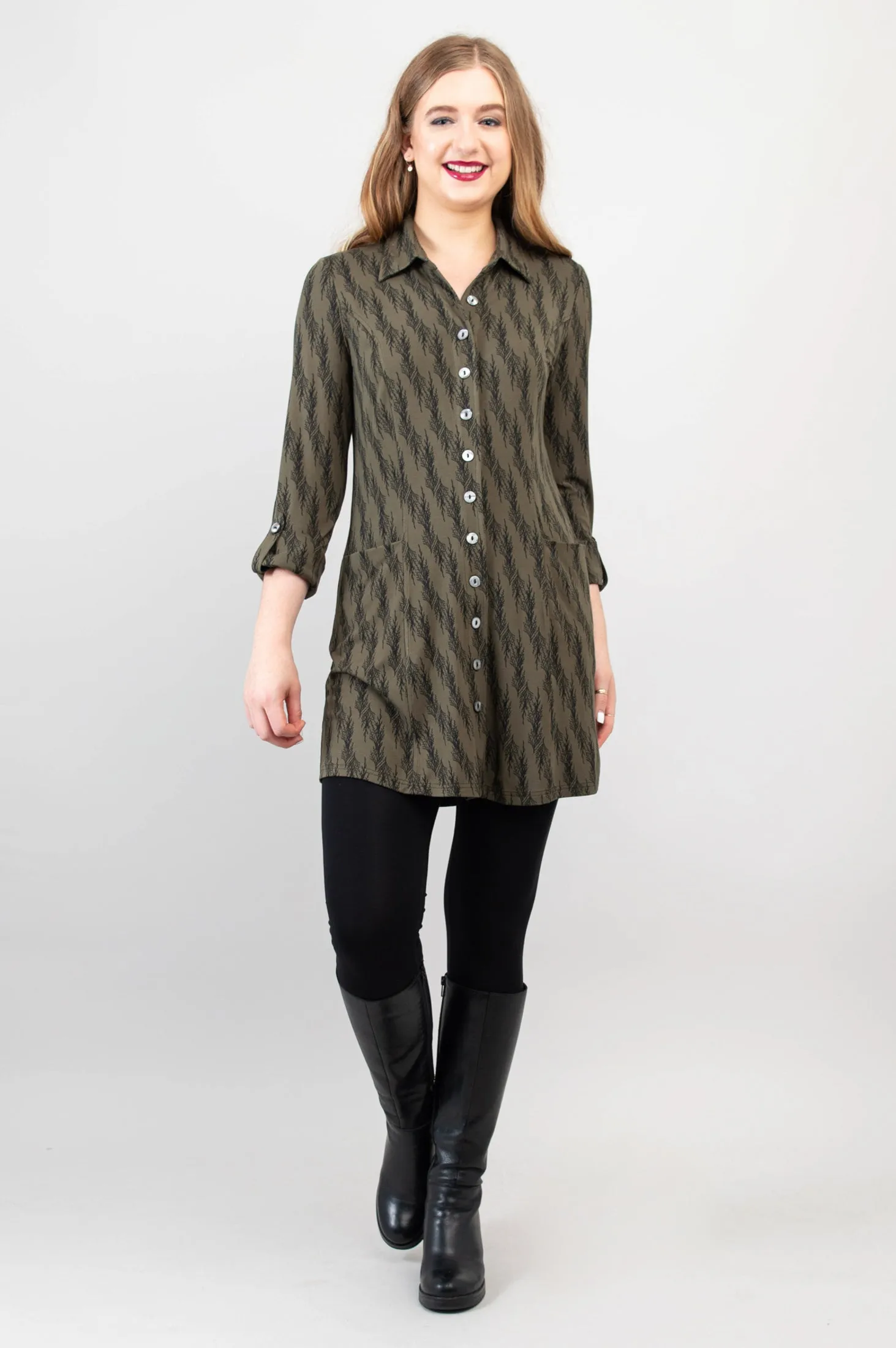 Charlie Tunic, Cedar Forest, Bamboo - Final Sale