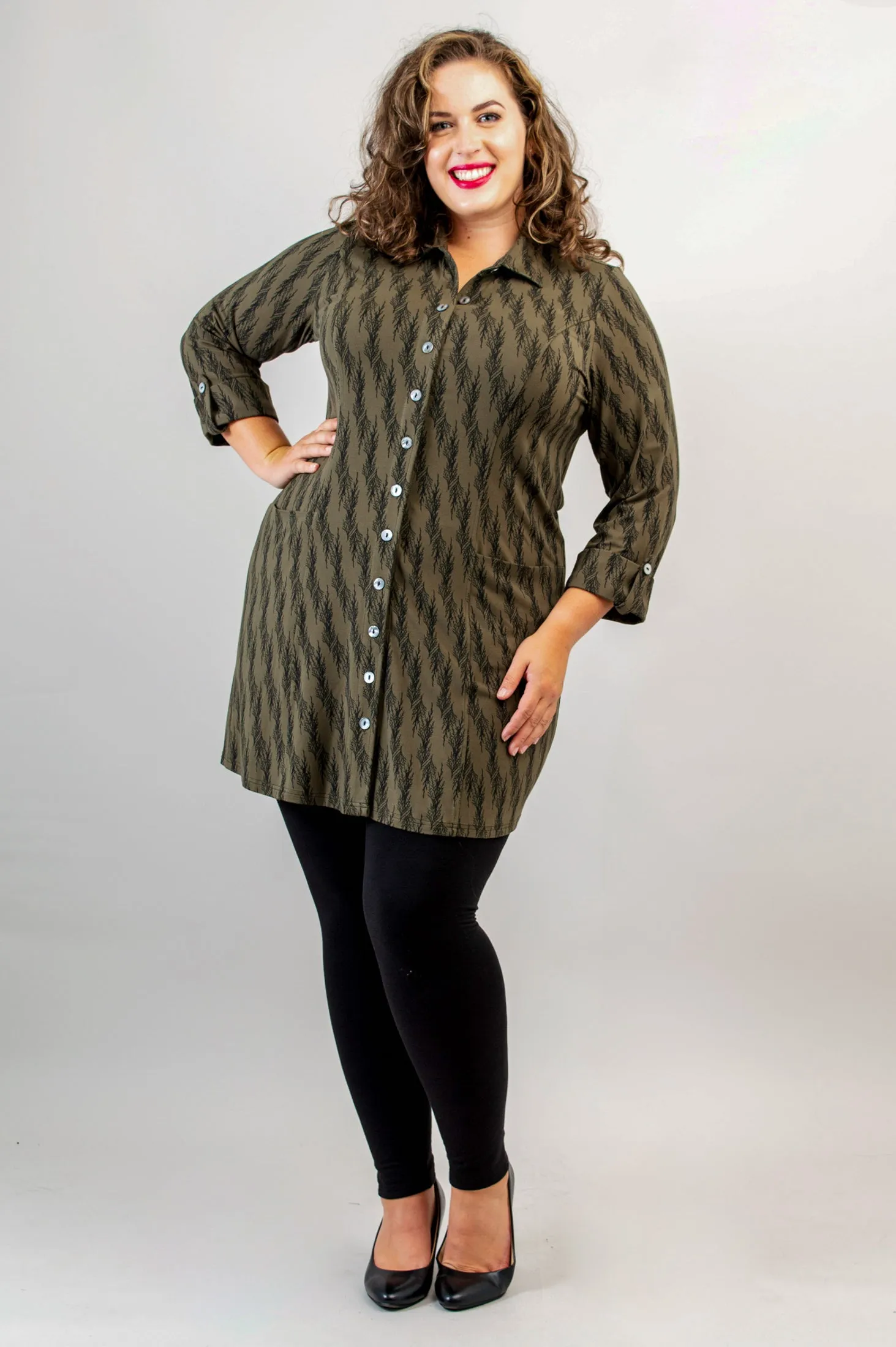 Charlie Tunic, Cedar Forest, Bamboo - Final Sale