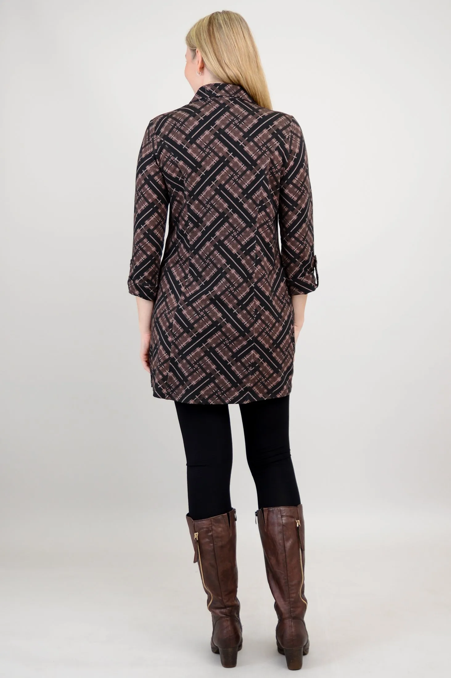 Charlie Tunic, Rich Plaid, Bamboo - Final Sale