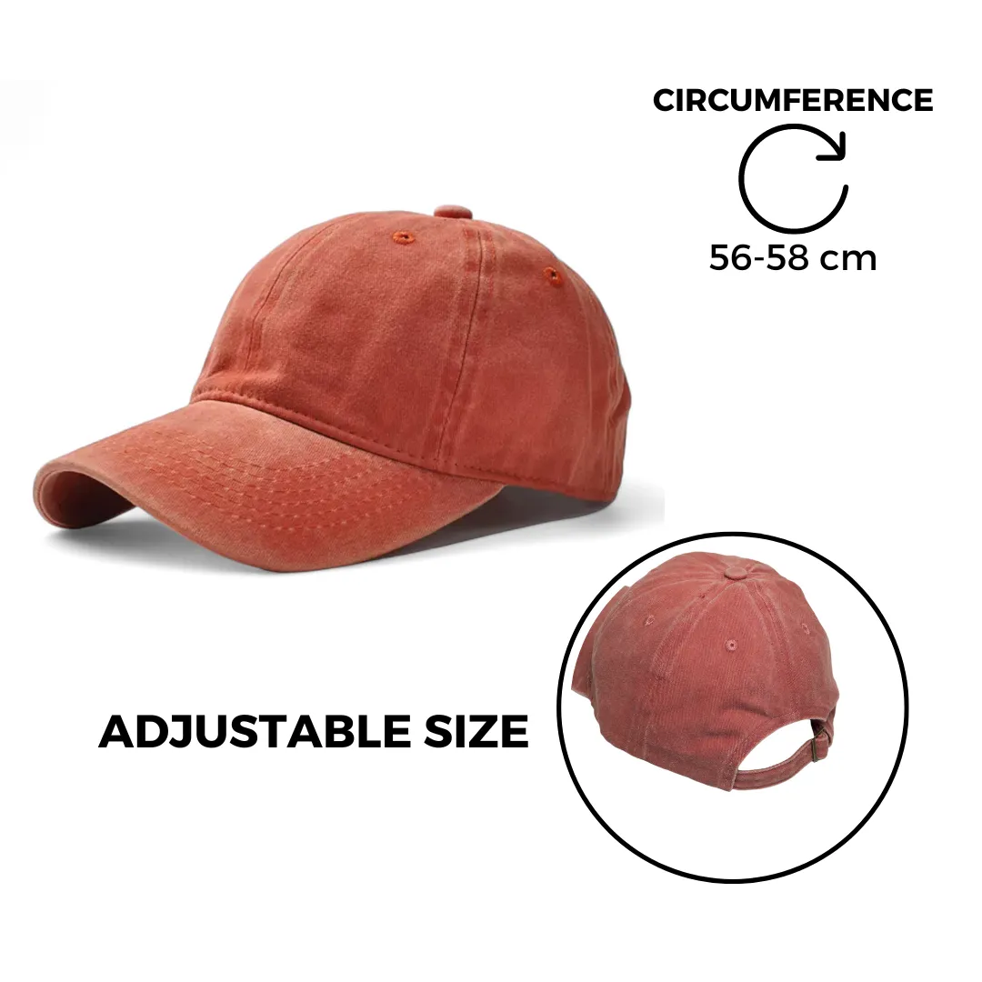 Chokore Blank Washed Baseball Cap (Orange)