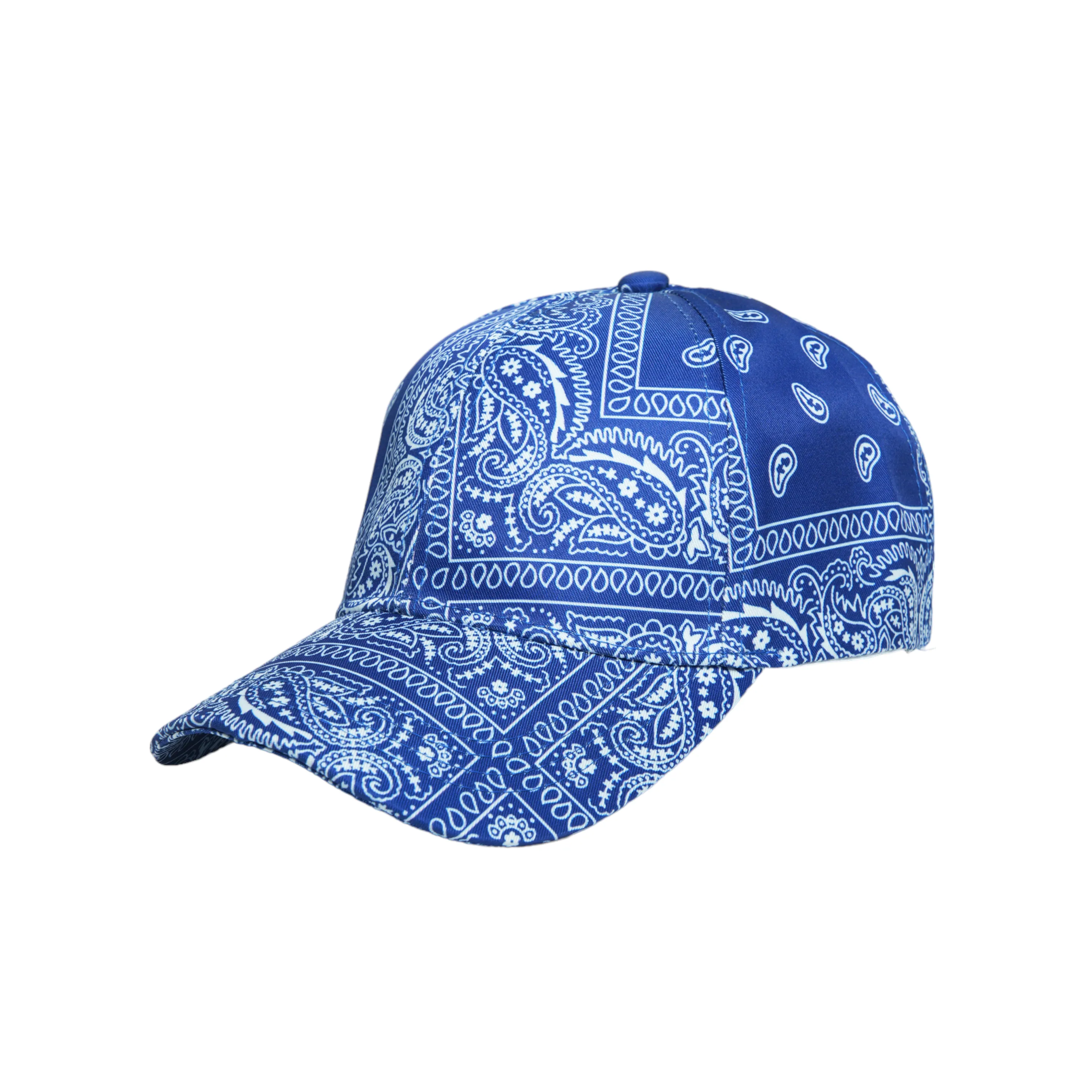 Chokore Paisley Print Baseball Cap (Navy Blue)