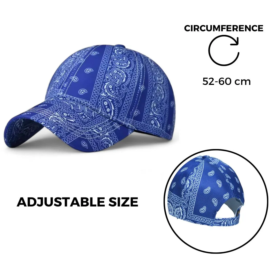 Chokore Paisley Print Baseball Cap (Navy Blue)