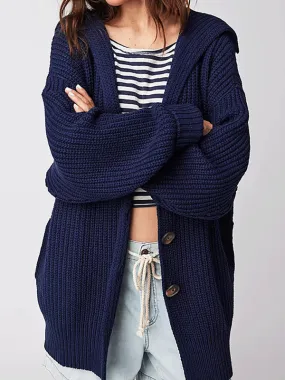 Chunky Knit Button Down Sweater Cardigan