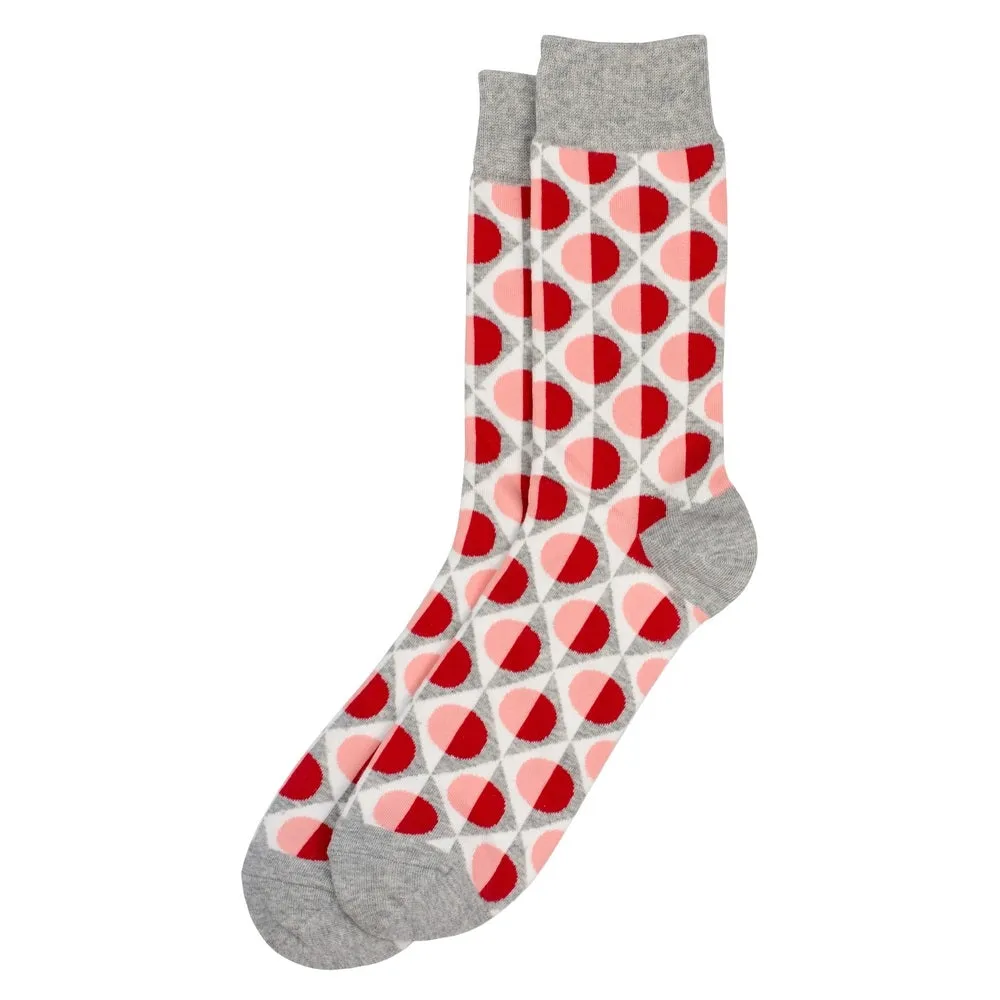 Circle Diamond Geometric Patterned Socks from the Sock Panda (Adult Large - Men's Shoe Sizes 8-12)