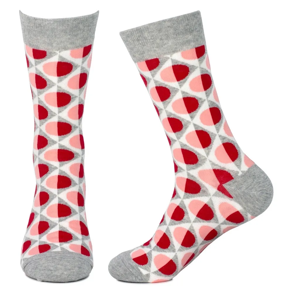 Circle Diamond Geometric Patterned Socks from the Sock Panda (Adult Large - Men's Shoe Sizes 8-12)