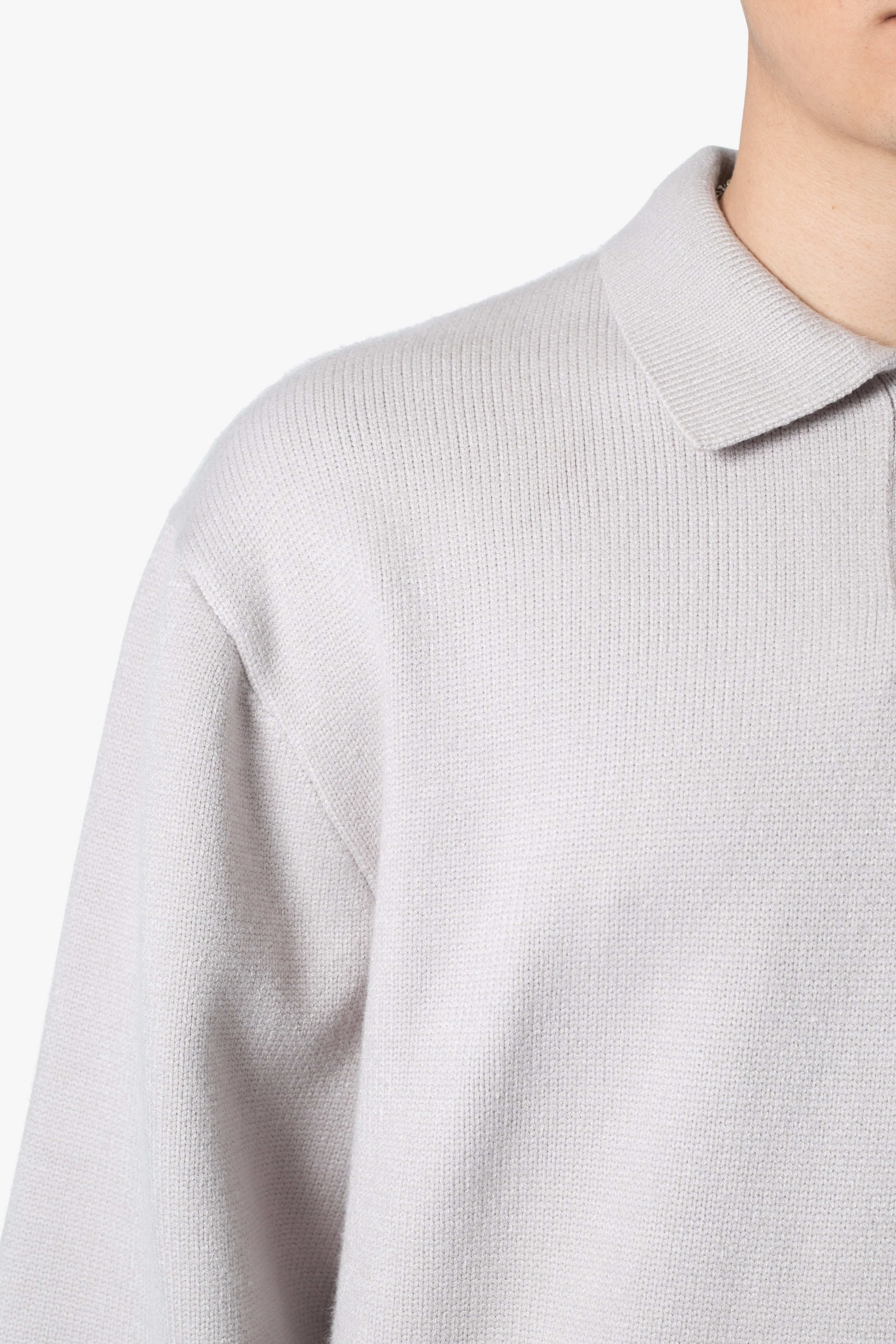 Collared Sweater - Light Grey