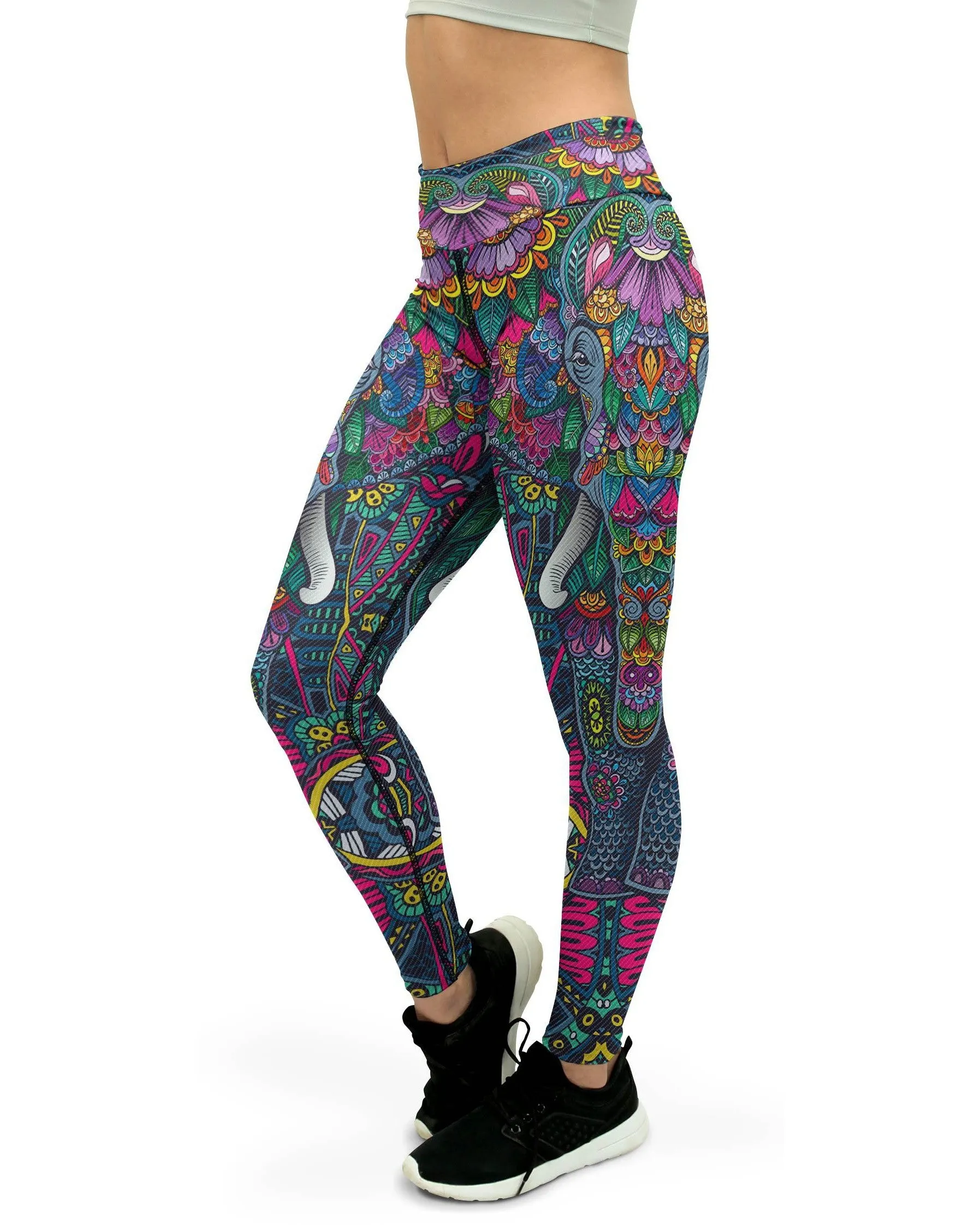 Colorful Elephant Yoga Pants