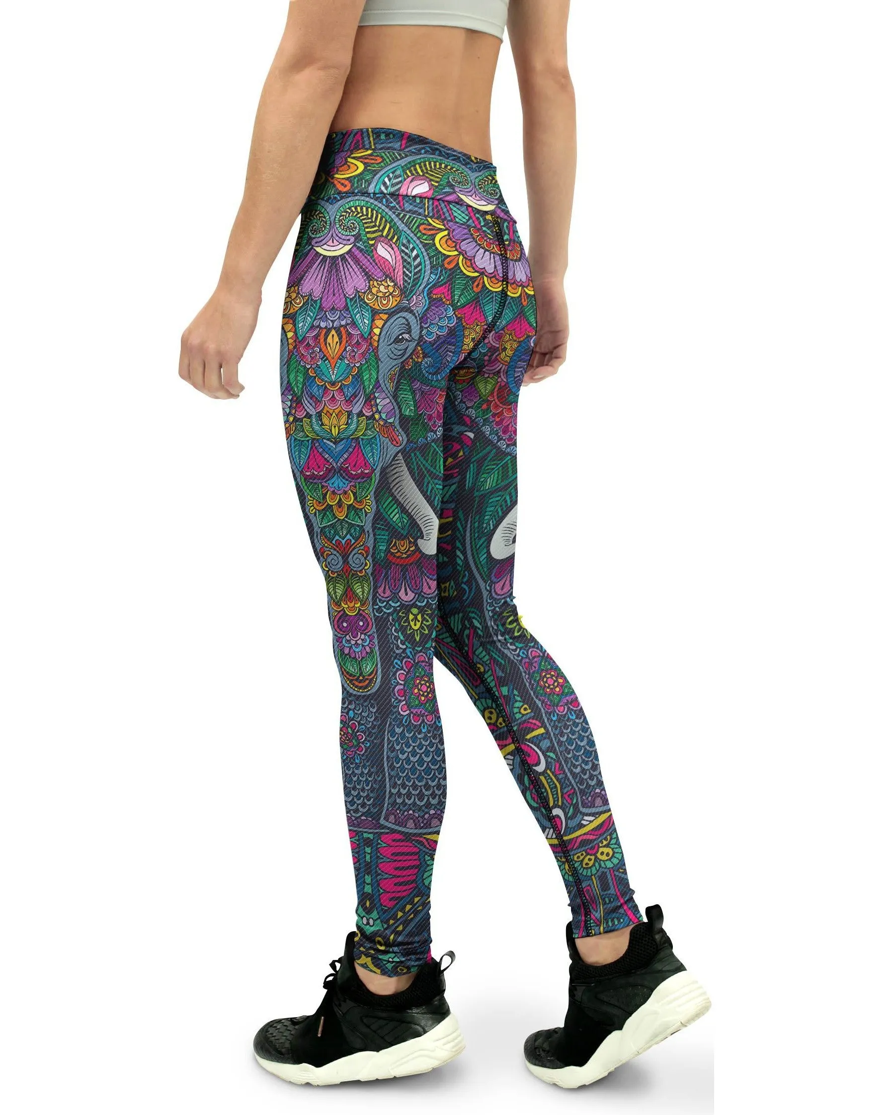 Colorful Elephant Yoga Pants