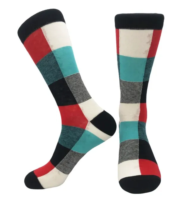 Colorful Plaid Patterned Socks from the Sock Panda (Adult Large - Men's Shoe Sizes 8-12)