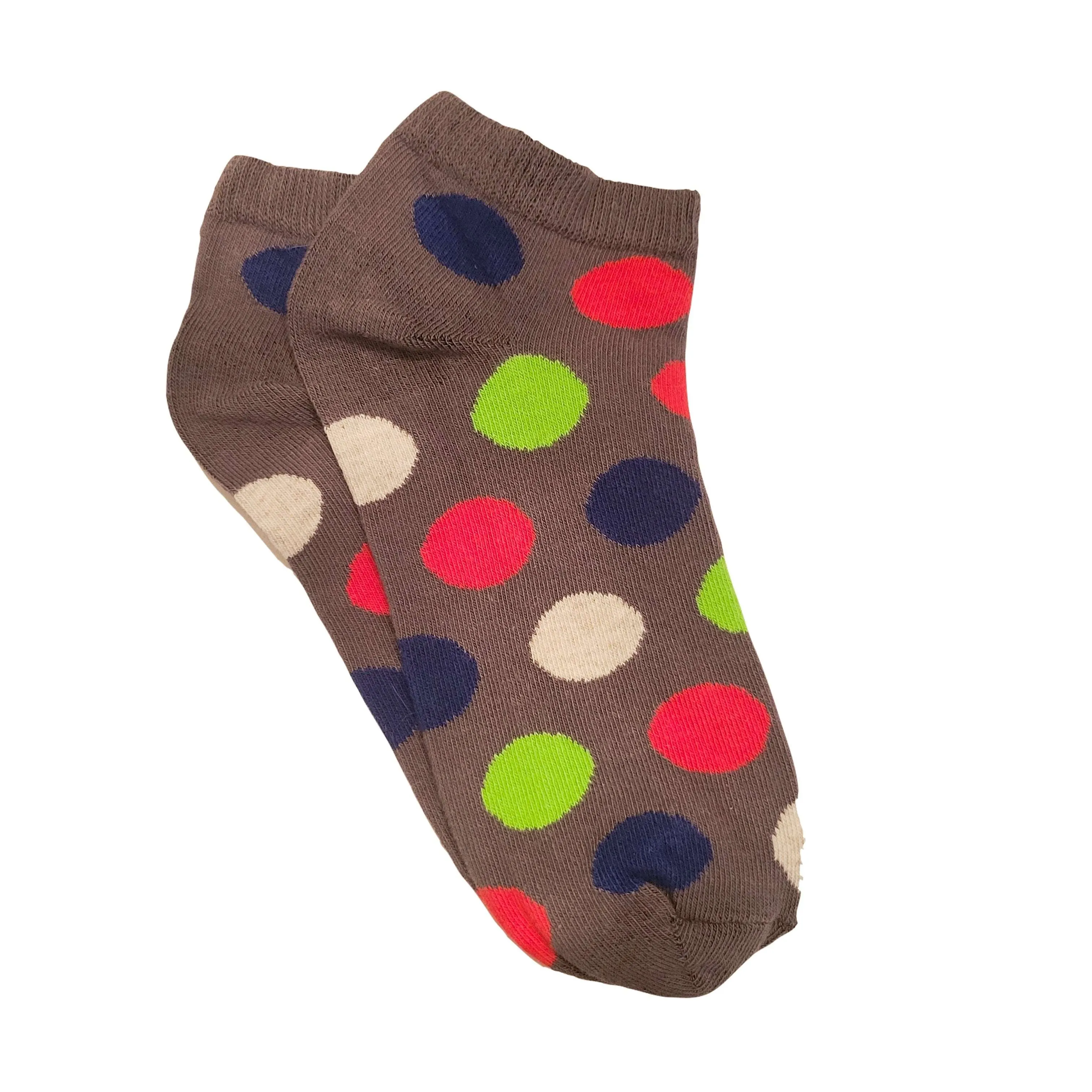 Colorful Polka Dot Patterned Ankle Socks (Adult Medium - Women's Shoe Sizes 5-10)