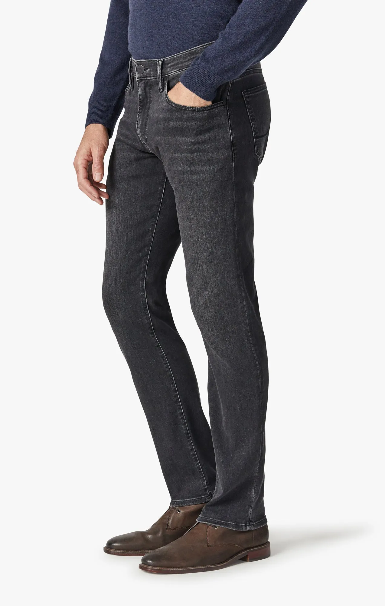 Courage Straight Leg Jeans In Dark Smoke Refined