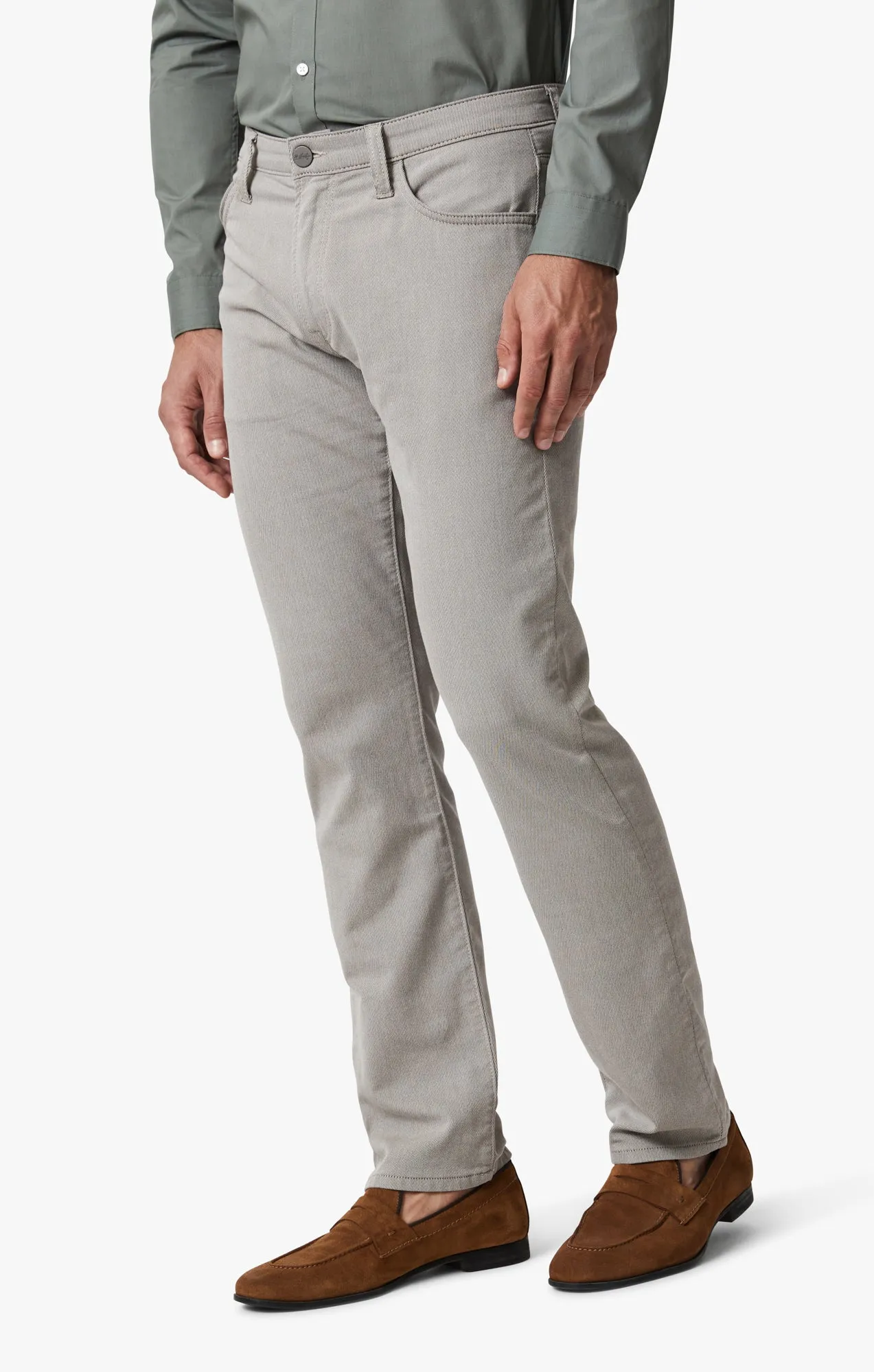 Courage Straight Leg Pants In Brown Refined Twill