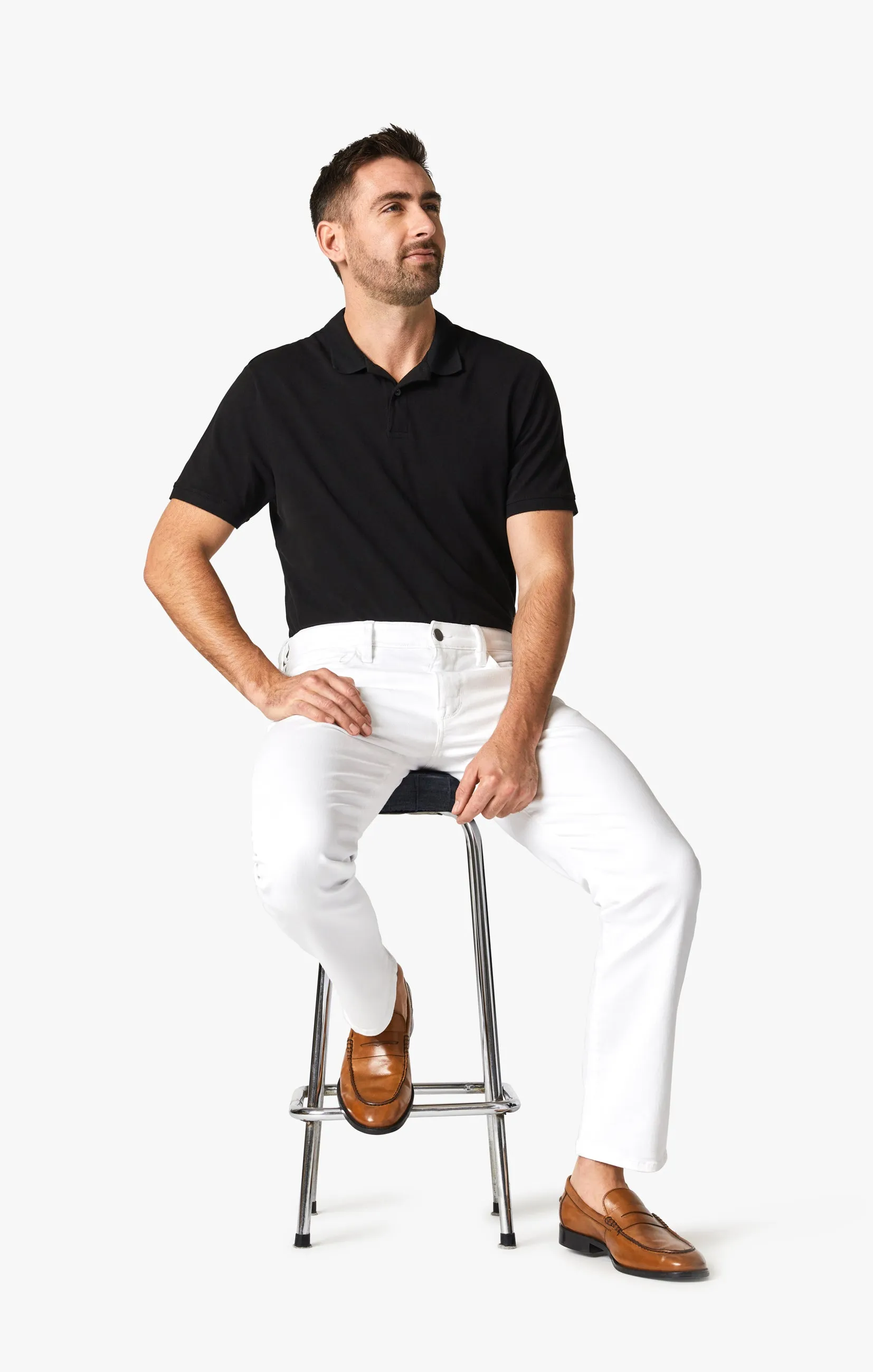 Courage Straight Leg Pants In Double White Comfort