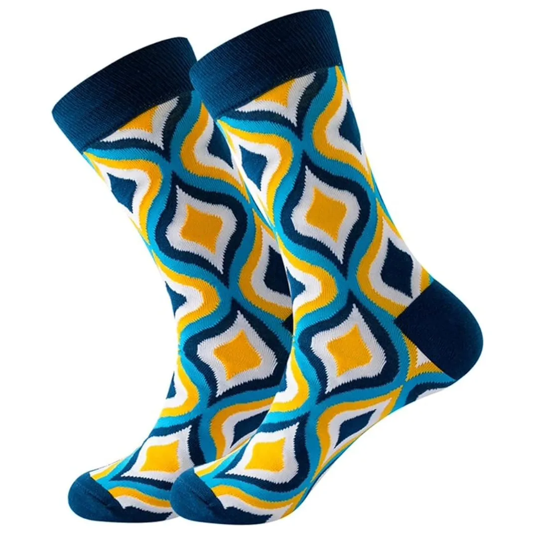 Curvey Patterned Socks from the Sock Panda (Adult Large - Men's Shoe Sizes 8-12)