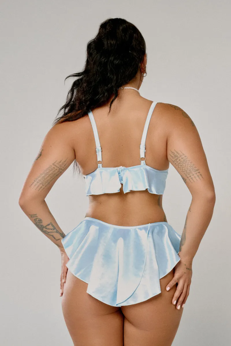 CXIX X HOAH Pillowtalk Ballerina Skirt - Blue Satin