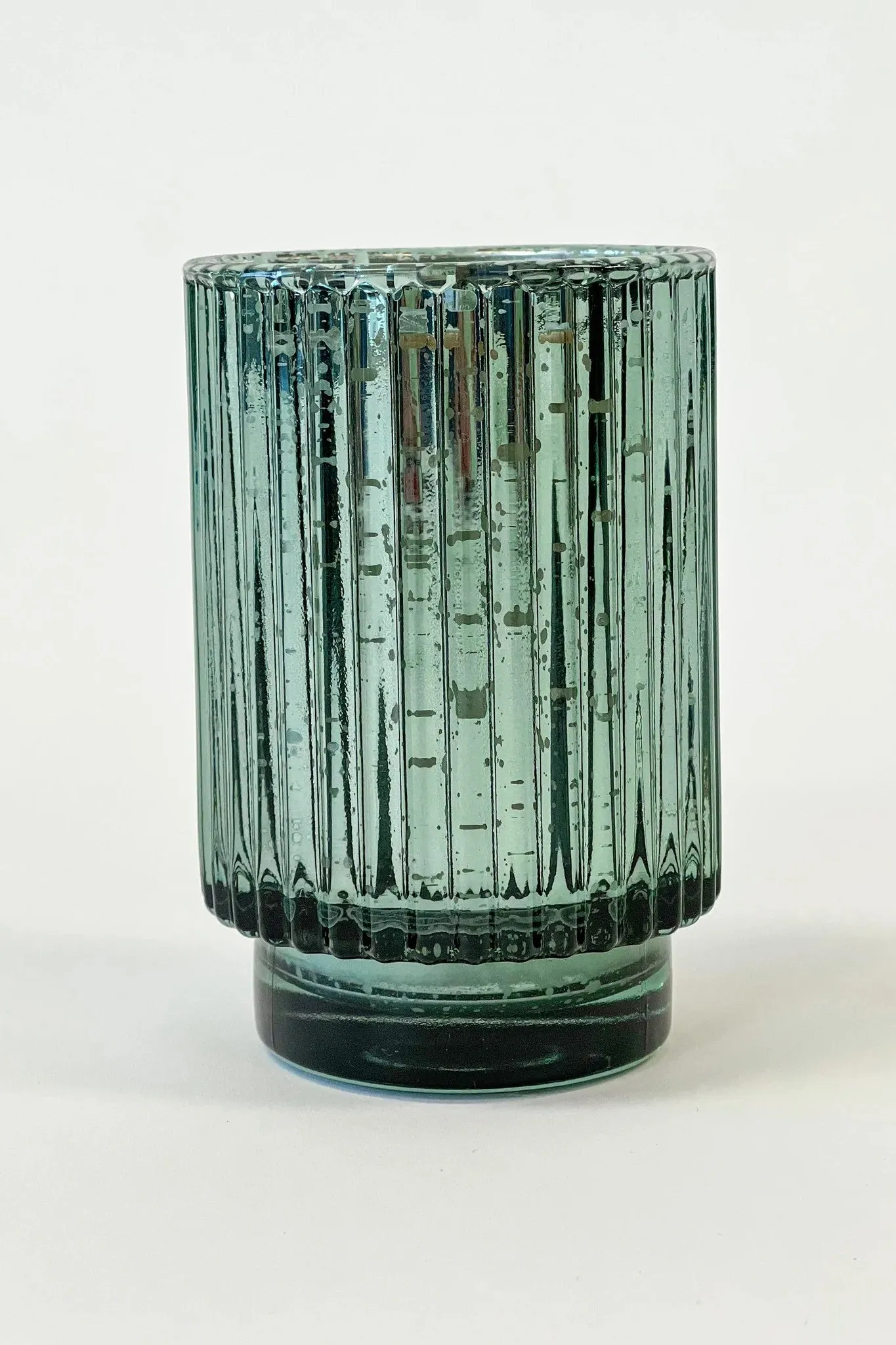 Cypress   Fir - Tall Green Mercury Glass Candle