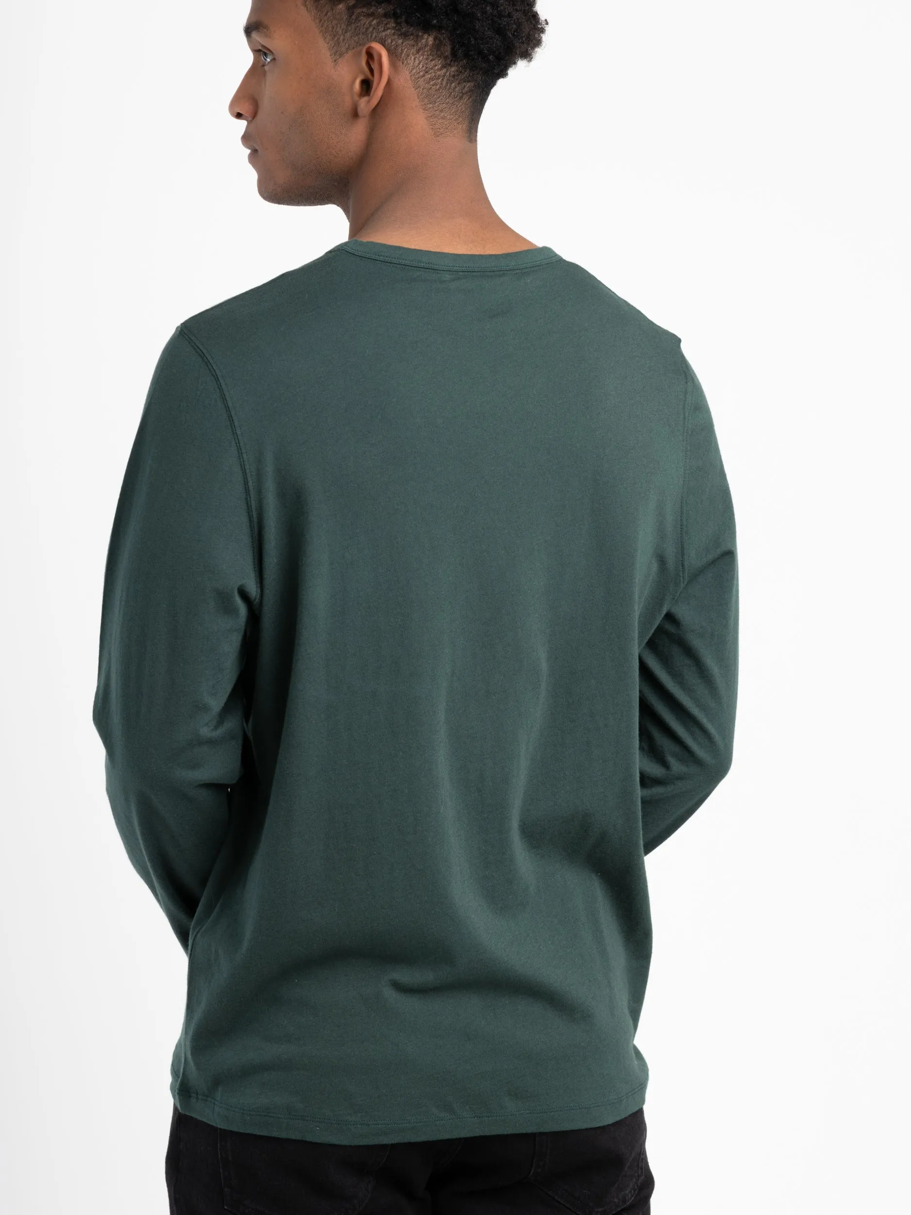 Dark Green Cotton/Cashmere Longshirt