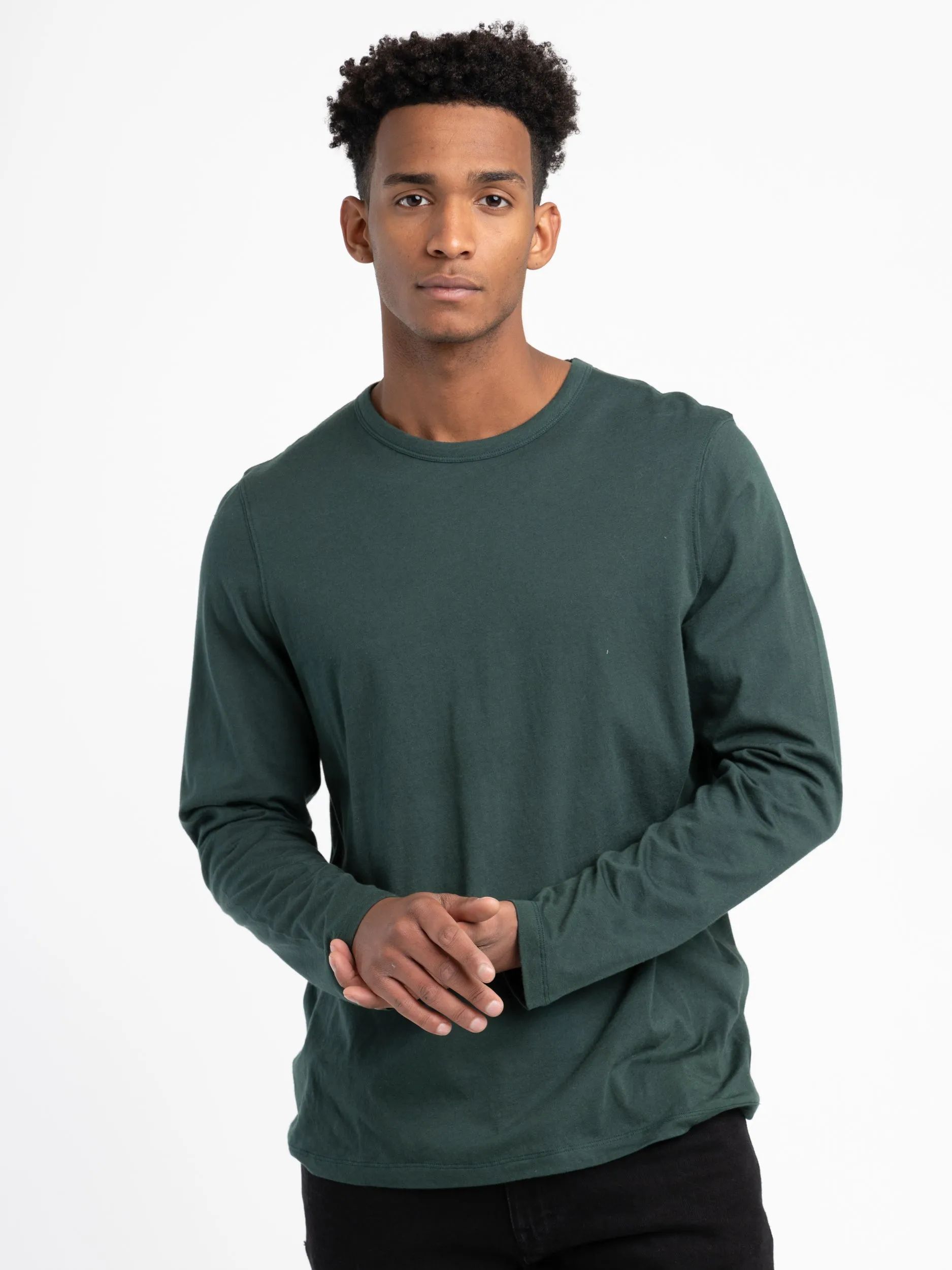 Dark Green Cotton/Cashmere Longshirt