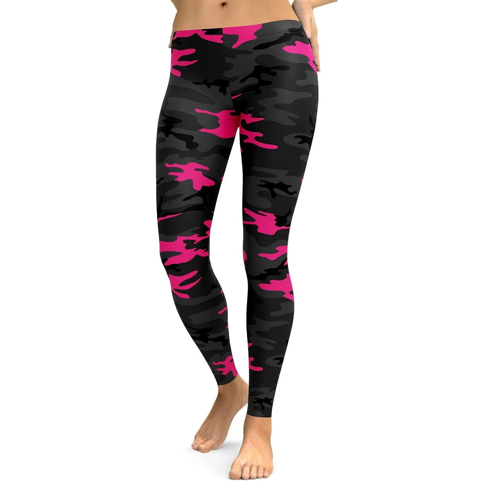 Dark Pink Camo Leggings