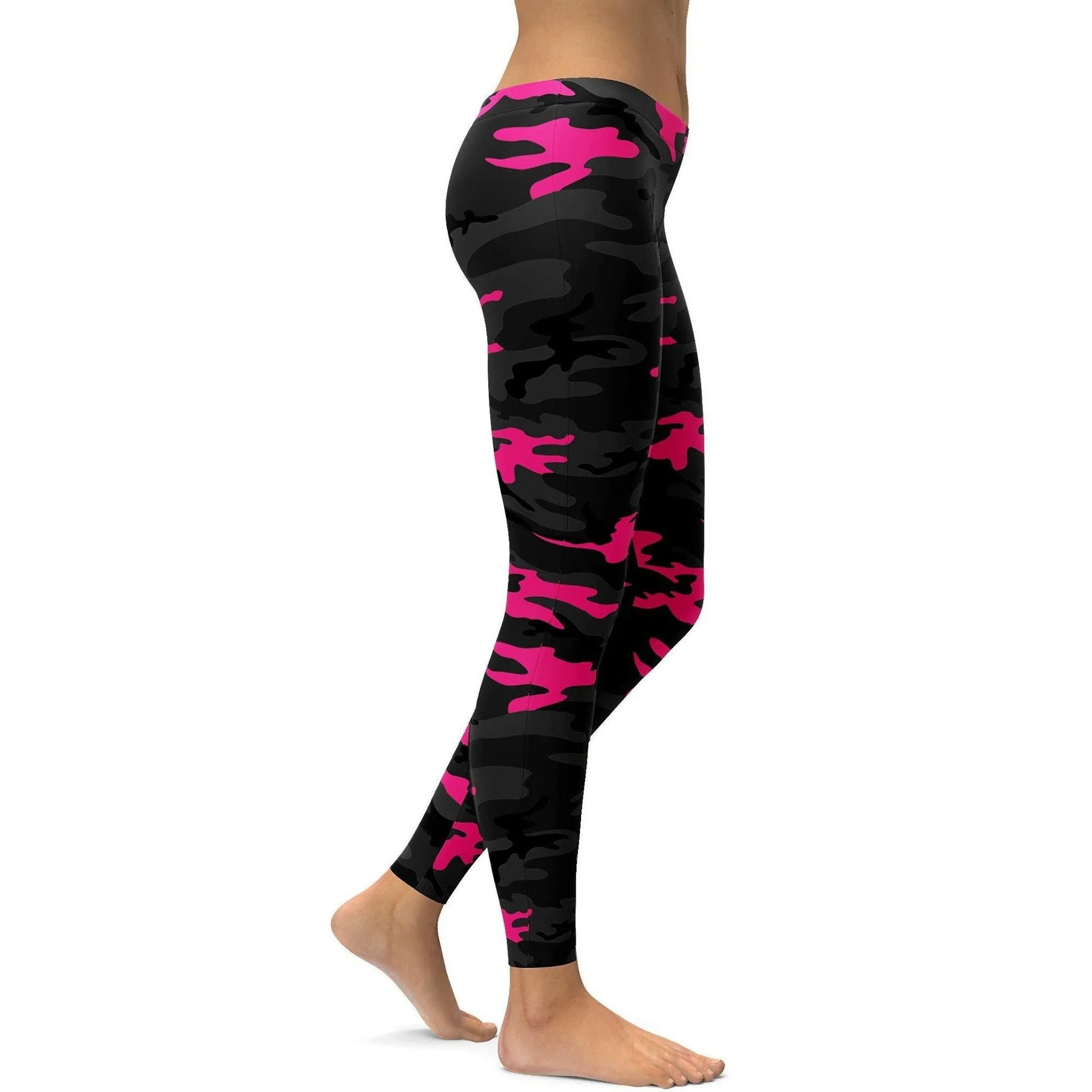 Dark Pink Camo Leggings