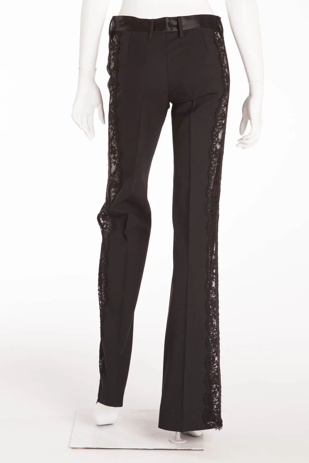 Dolce & Gabbana  - Black Pants with Lace Sides - IT 40