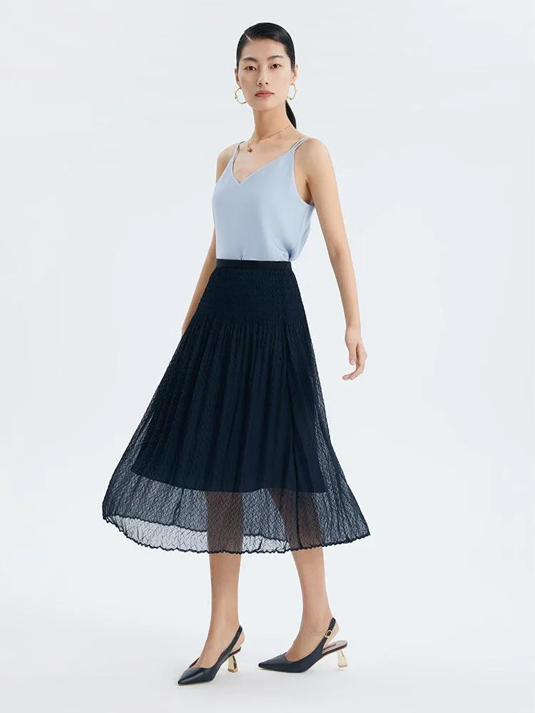 Double-Layer Hand-Pleated Skirt