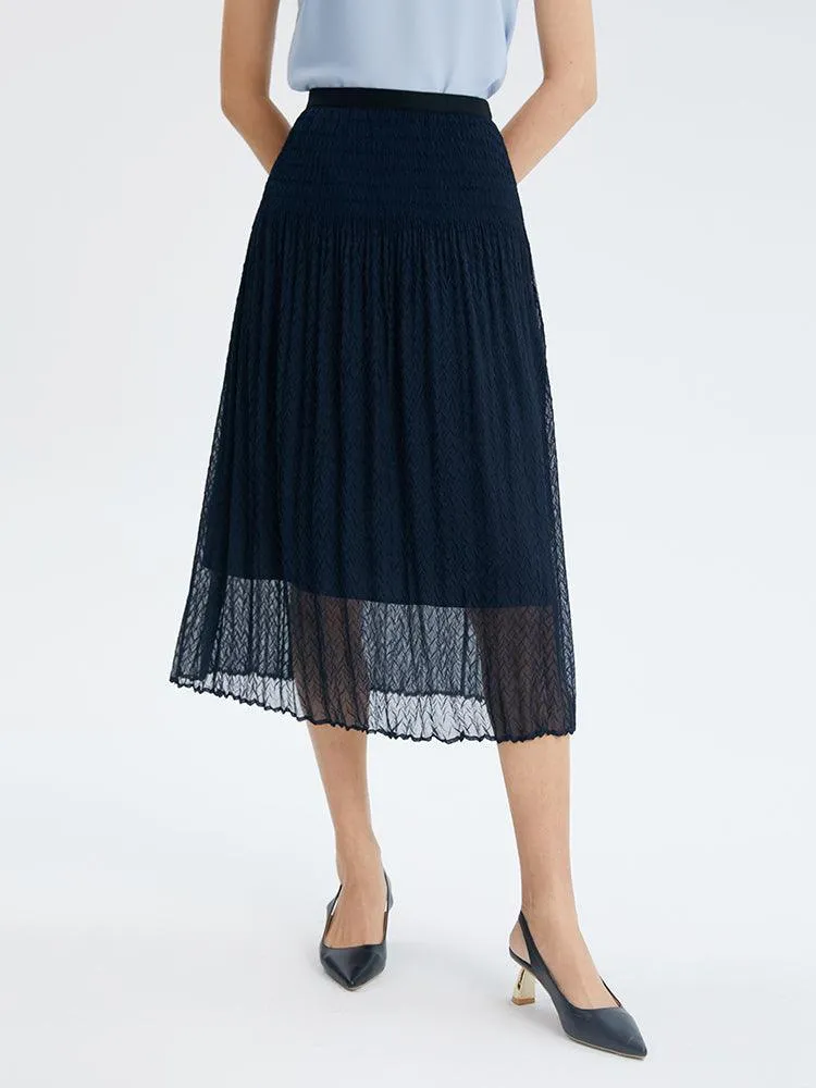 Double-Layer Hand-Pleated Skirt