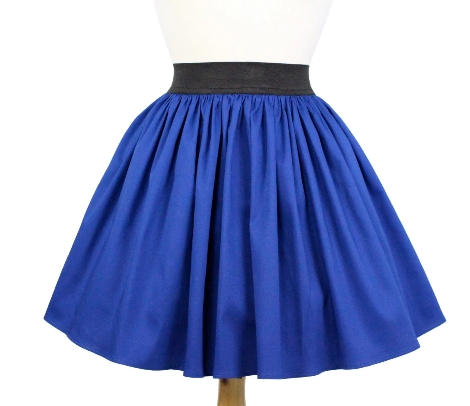 Electric Cobalt Blue A-line Pleated Skirt #S-AP644