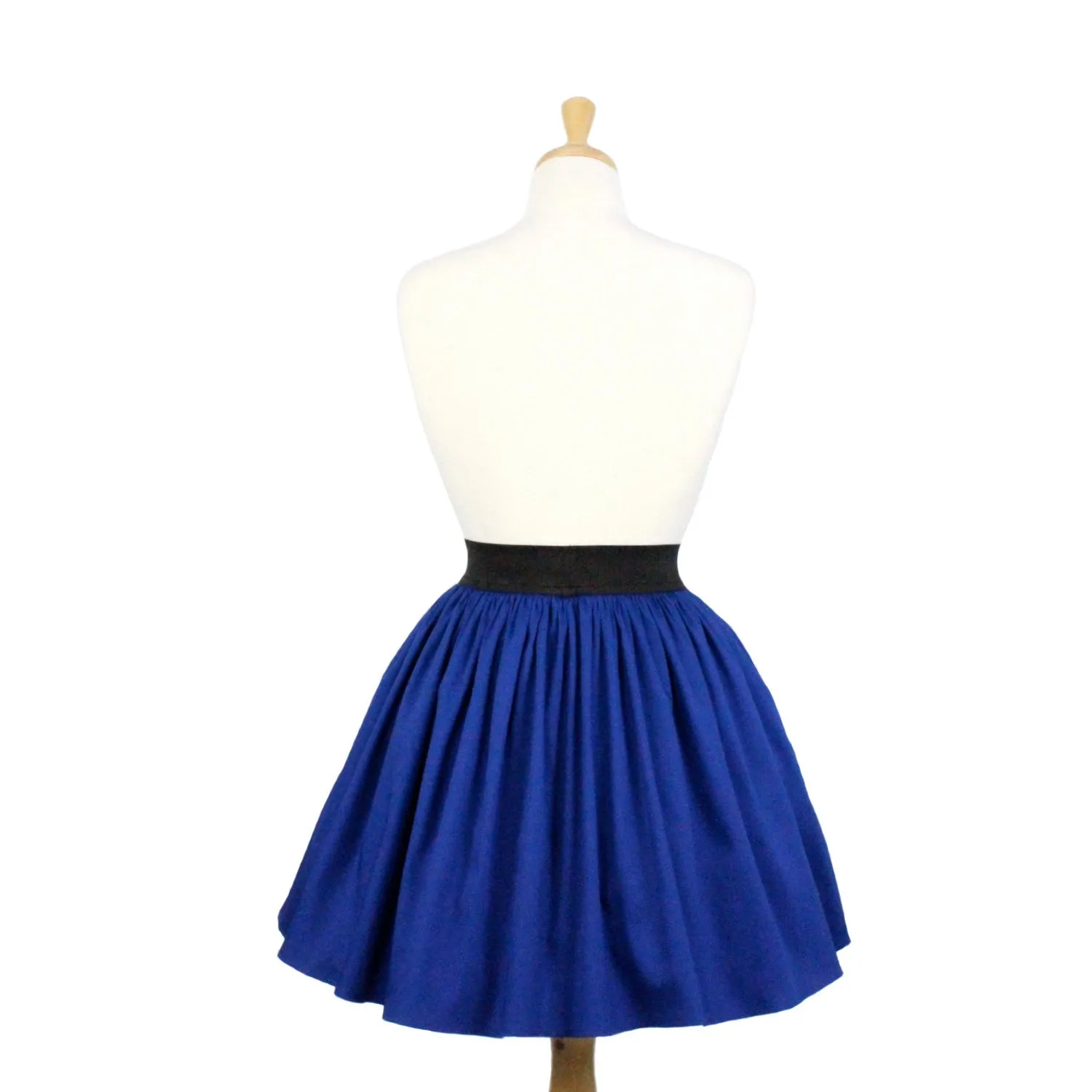 Electric Cobalt Blue A-line Pleated Skirt #S-AP644