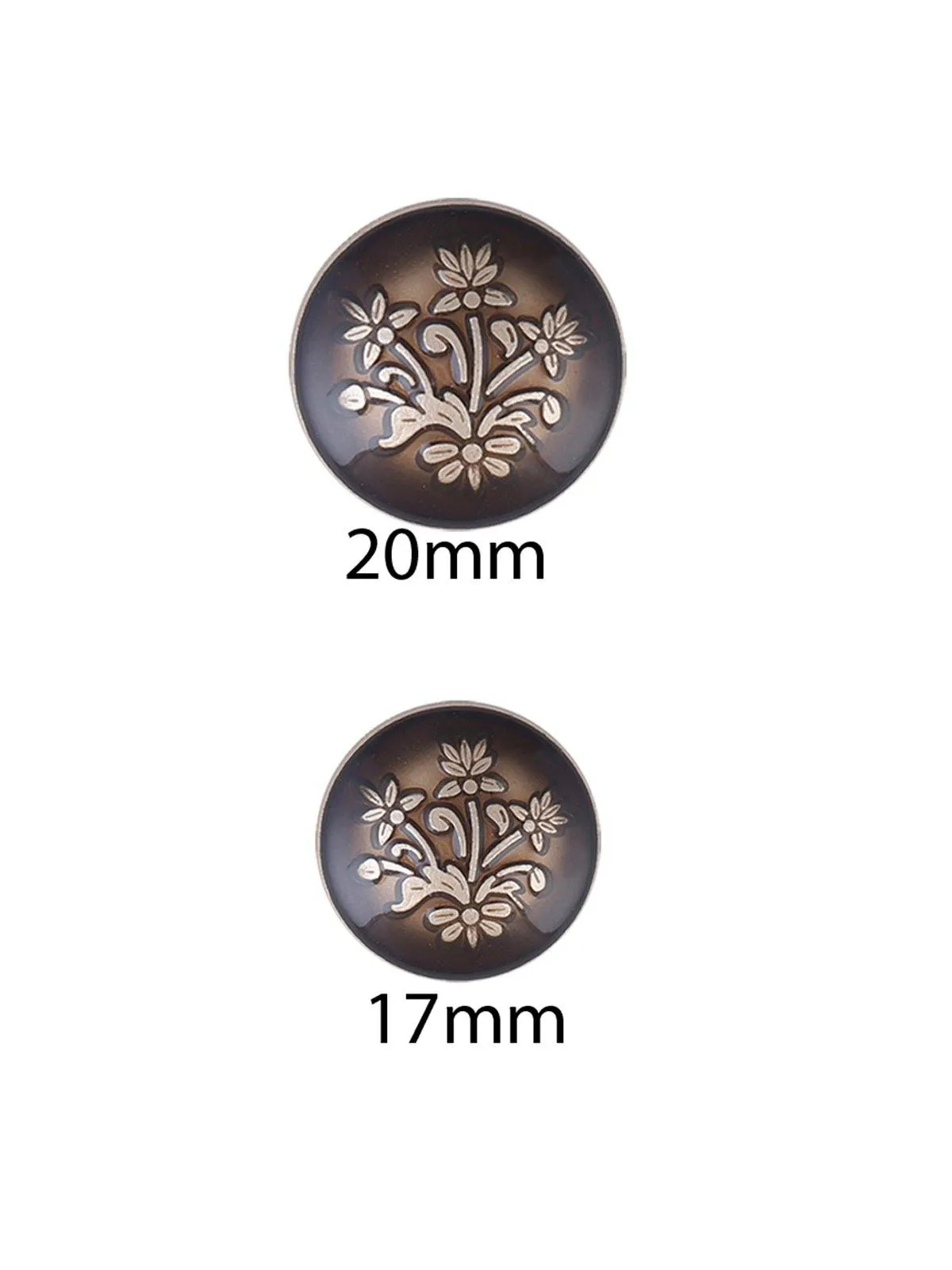 Elegant Round Shape Engraved Design Lamination Shank Metal Button