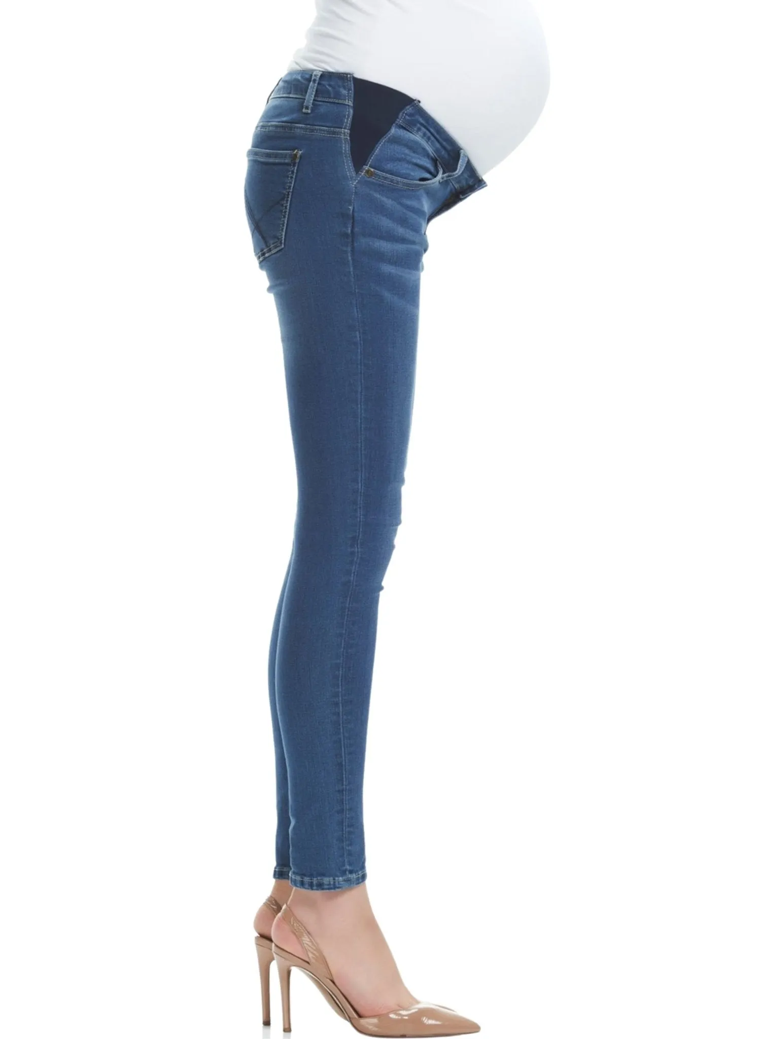 Esme Skinny Crop Maternity ِJeans