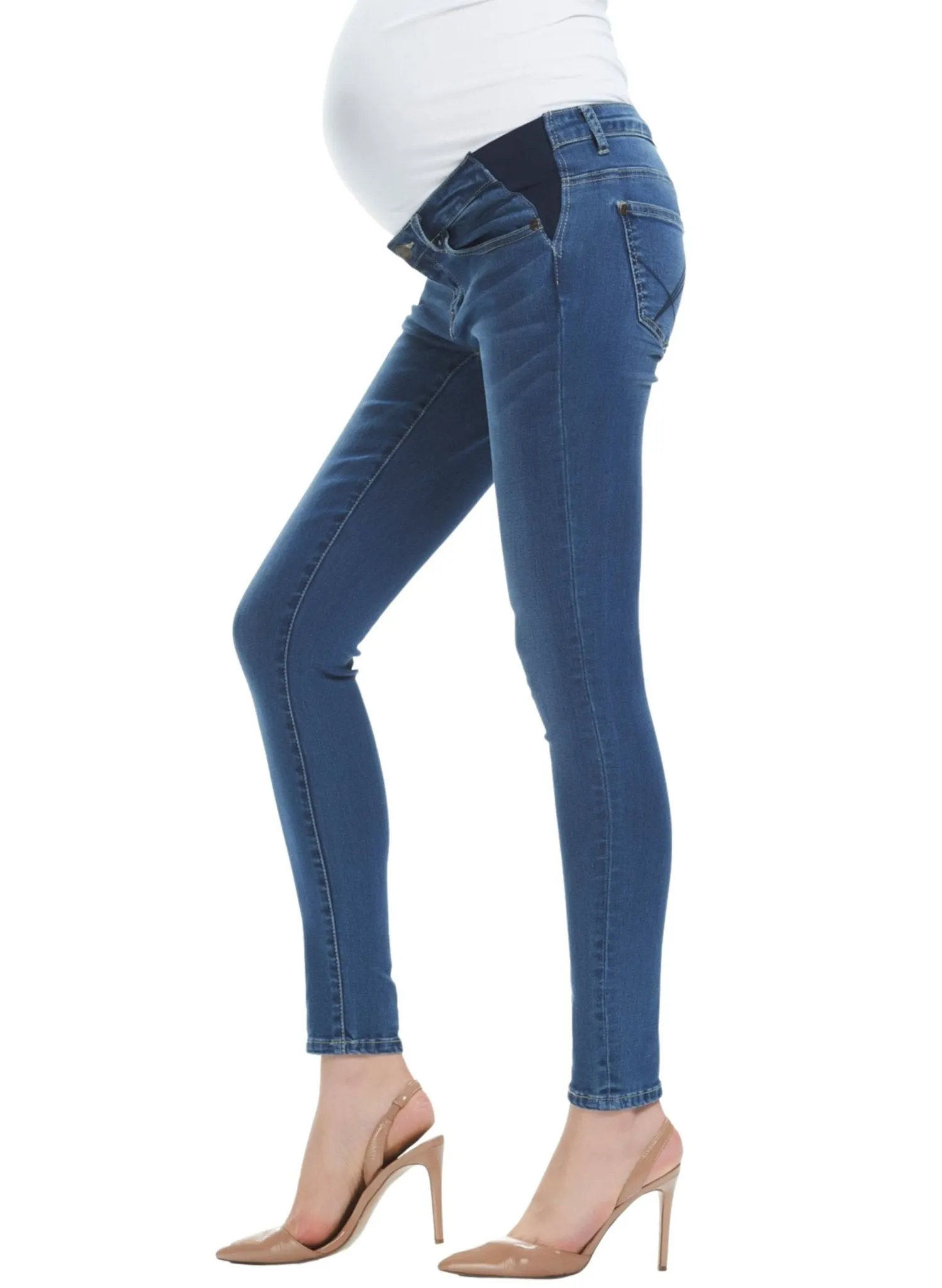 Esme Skinny Crop Maternity ِJeans