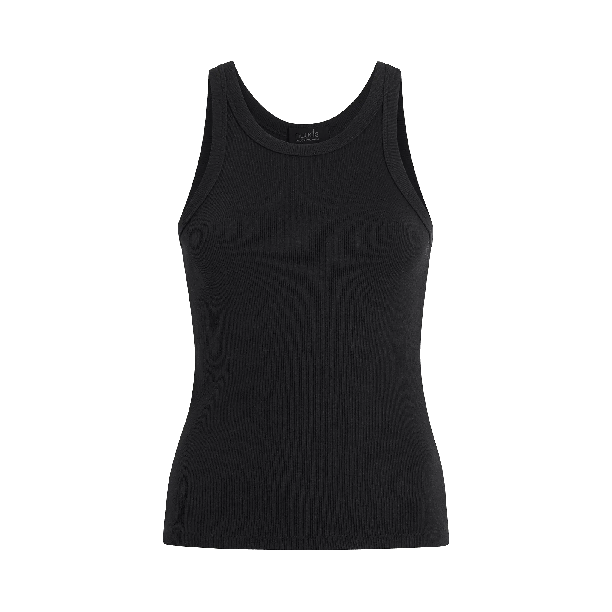 Essential Rib Tank Top | Black