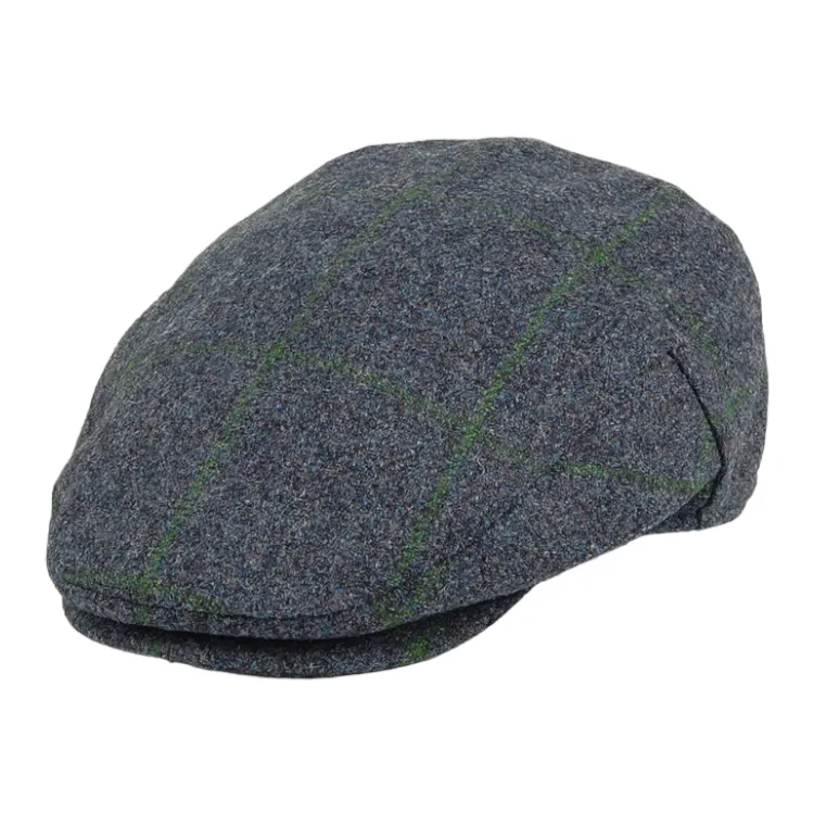 Failsworth Gamekeeper Check Cap - Blue/Moss