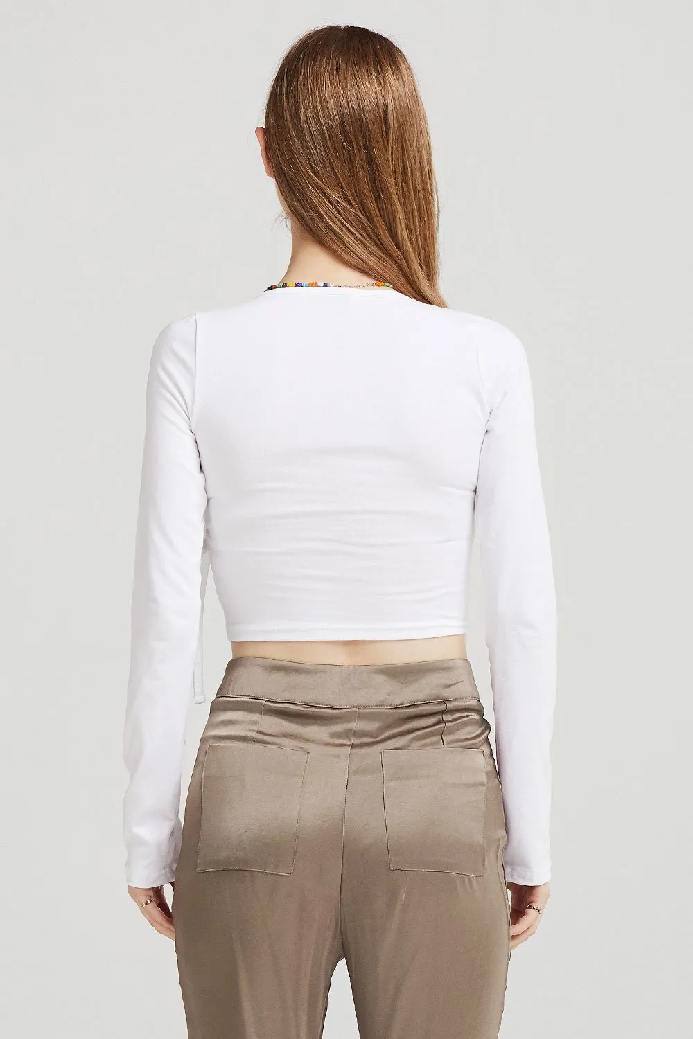 Fiona Cropped Wrap Top