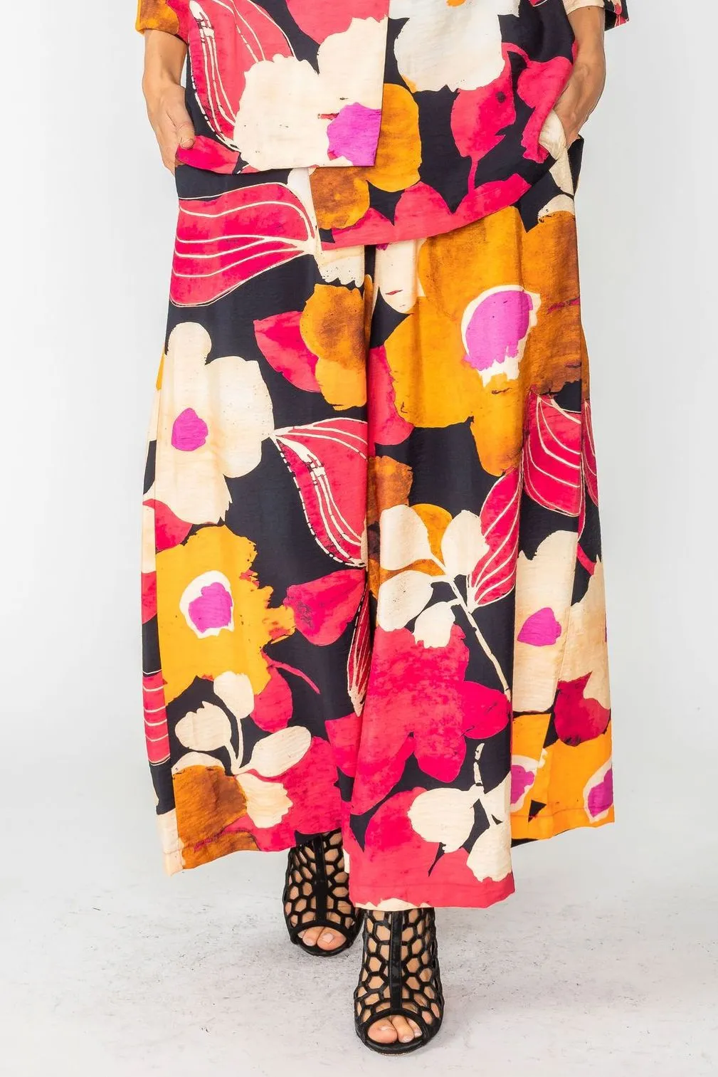 Fuchsia Palazzo Pants W Pockets