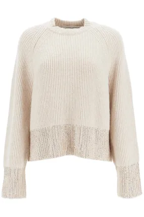 GOLDEN GOOSE boxy sweater with crystals