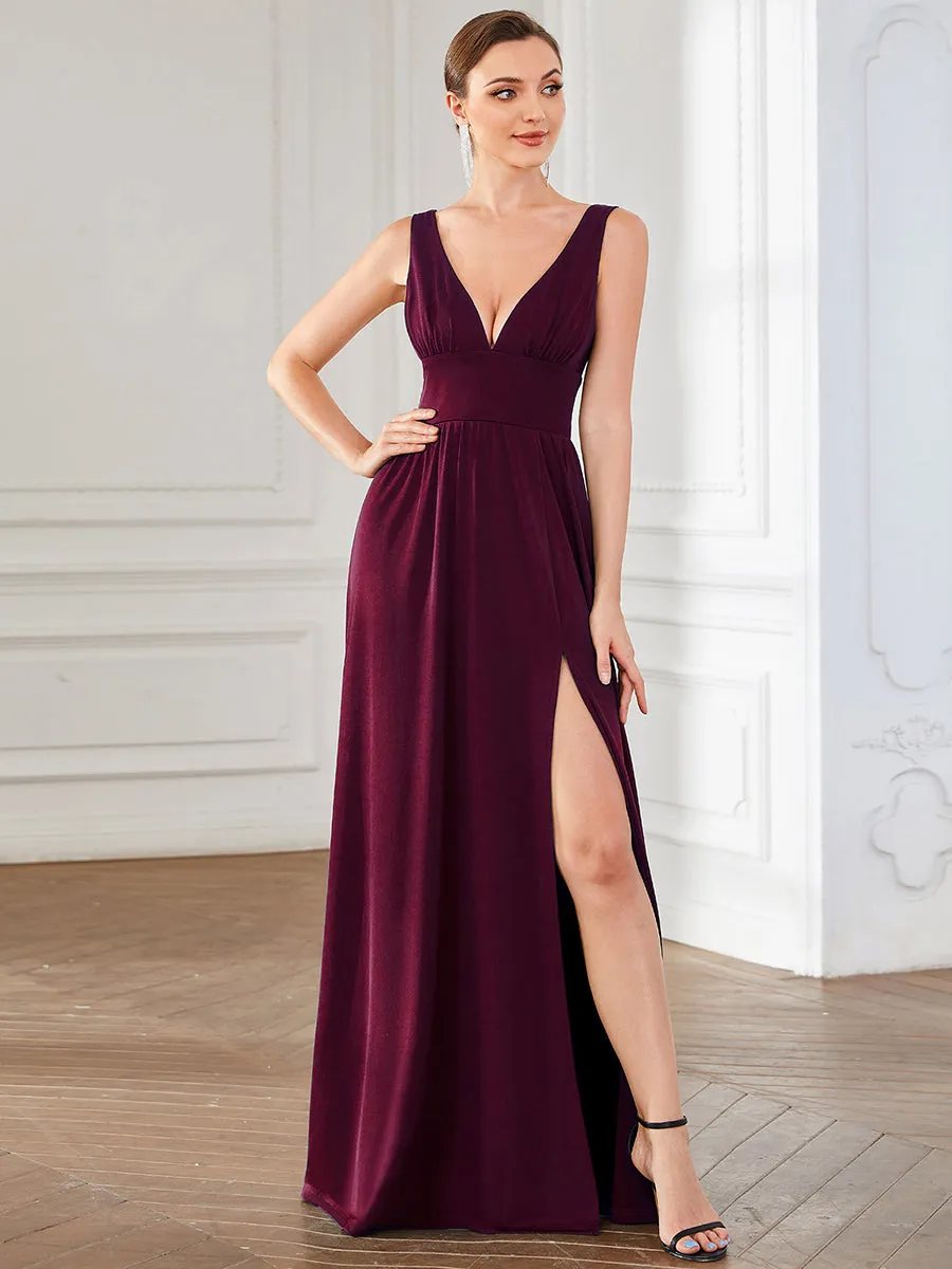 GRACE EMPIRE WAIST V-NECK GOWN