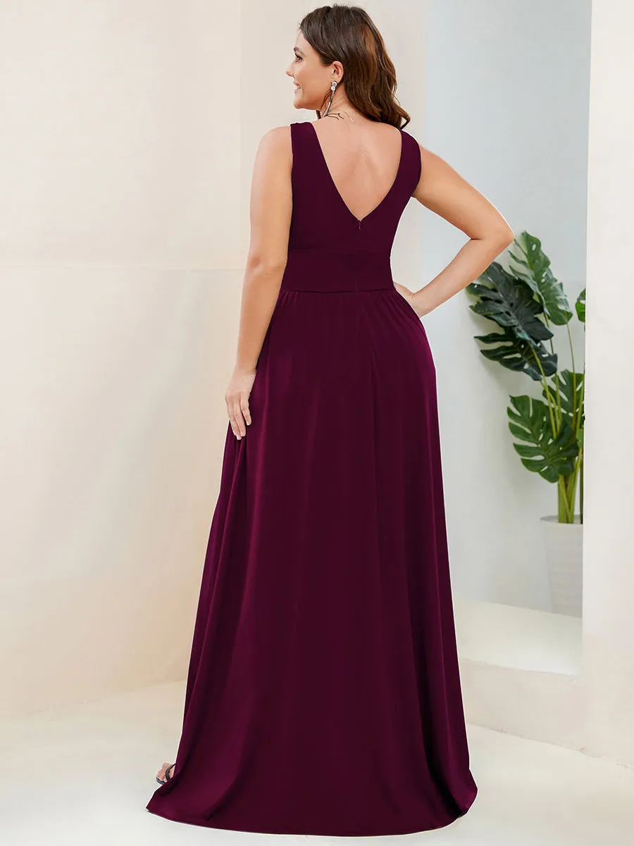 GRACE EMPIRE WAIST V-NECK GOWN