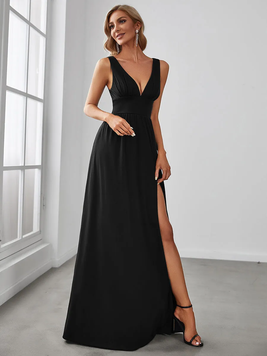 GRACE EMPIRE WAIST V-NECK GOWN