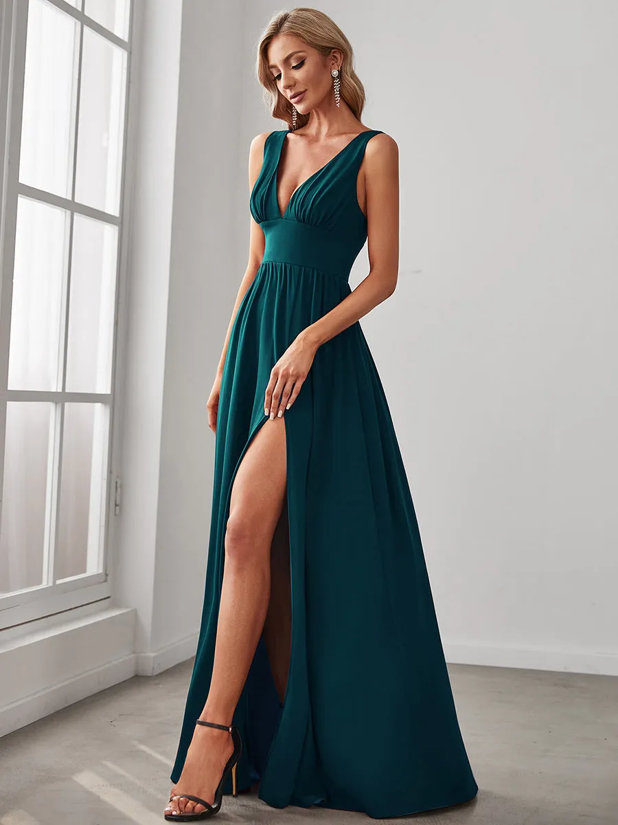 GRACE EMPIRE WAIST V-NECK GOWN