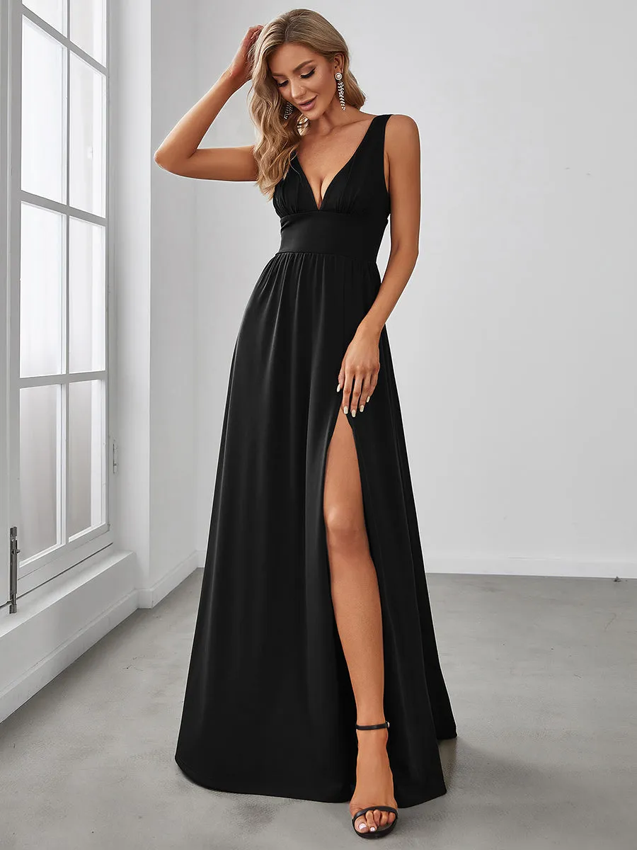 GRACE EMPIRE WAIST V-NECK GOWN