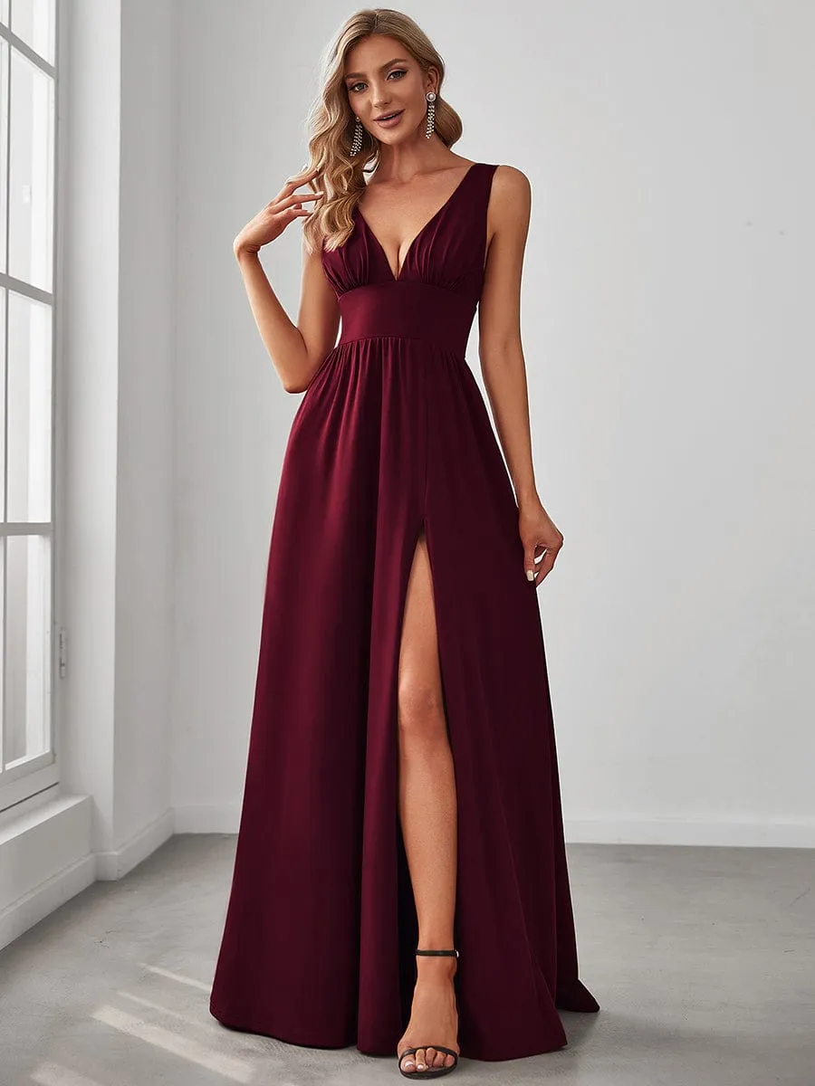 GRACE EMPIRE WAIST V-NECK GOWN