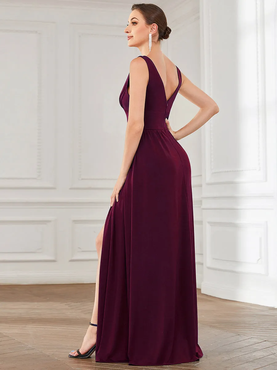 GRACE EMPIRE WAIST V-NECK GOWN