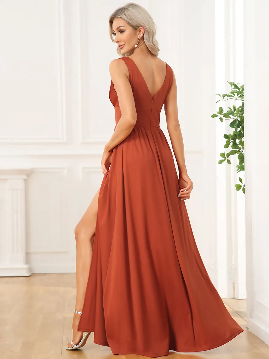 GRACE EMPIRE WAIST V-NECK GOWN