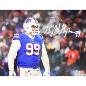 Harrison Phillips Signed Standing in Blue 8x10 Photo