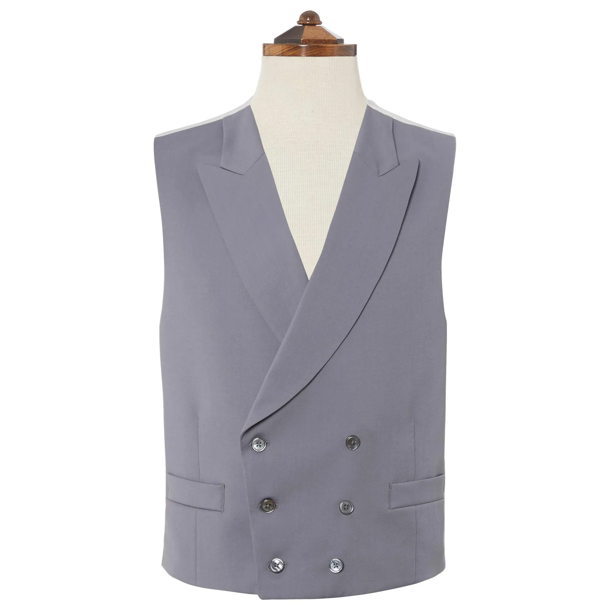 Hayward Grey Royal Gabardine Wool Waistcoat