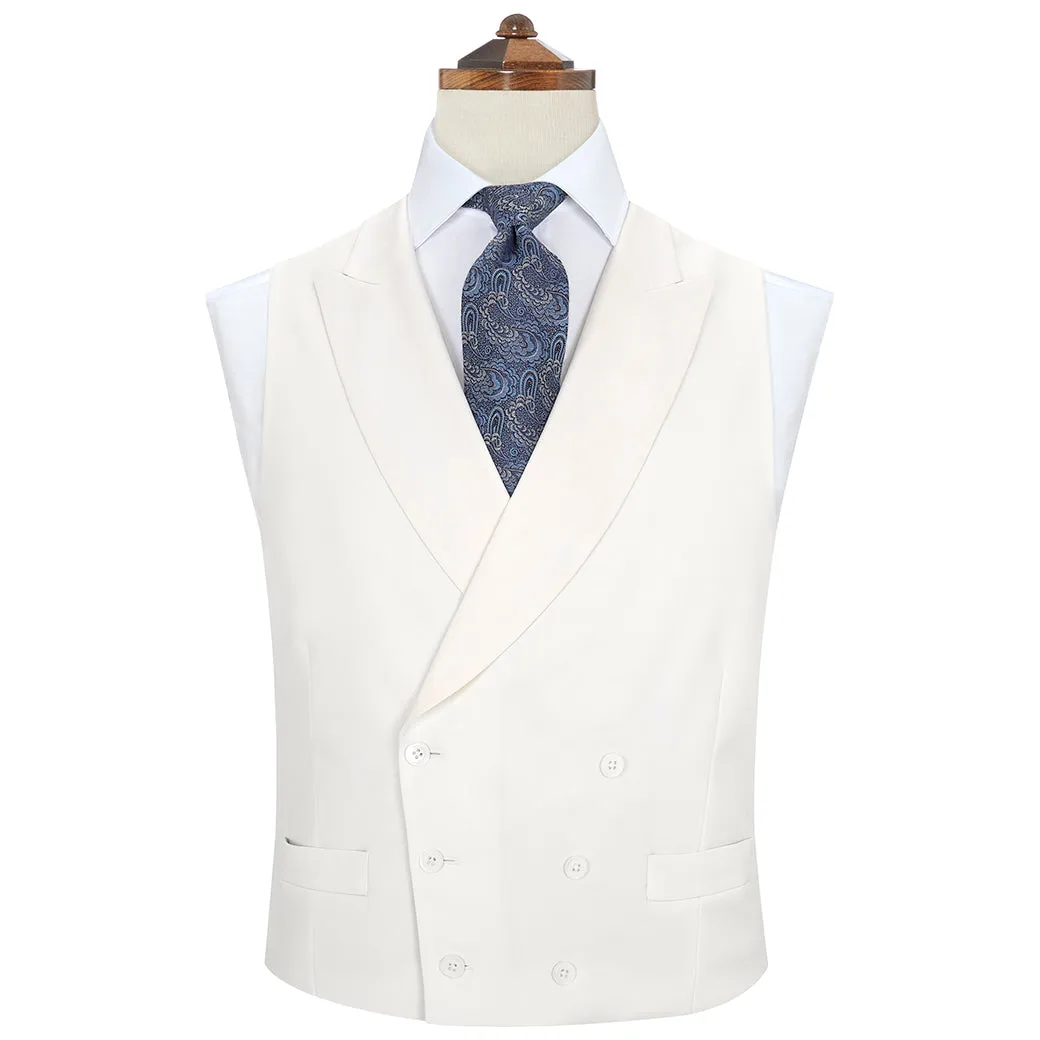 Hayward Ivory Royal Gabardine Wool Waistcoat